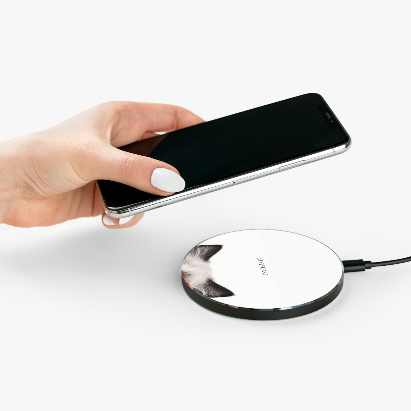 Cat Peek Wireless Charger — Cute Cat Ear Phone Qi Charging Pad