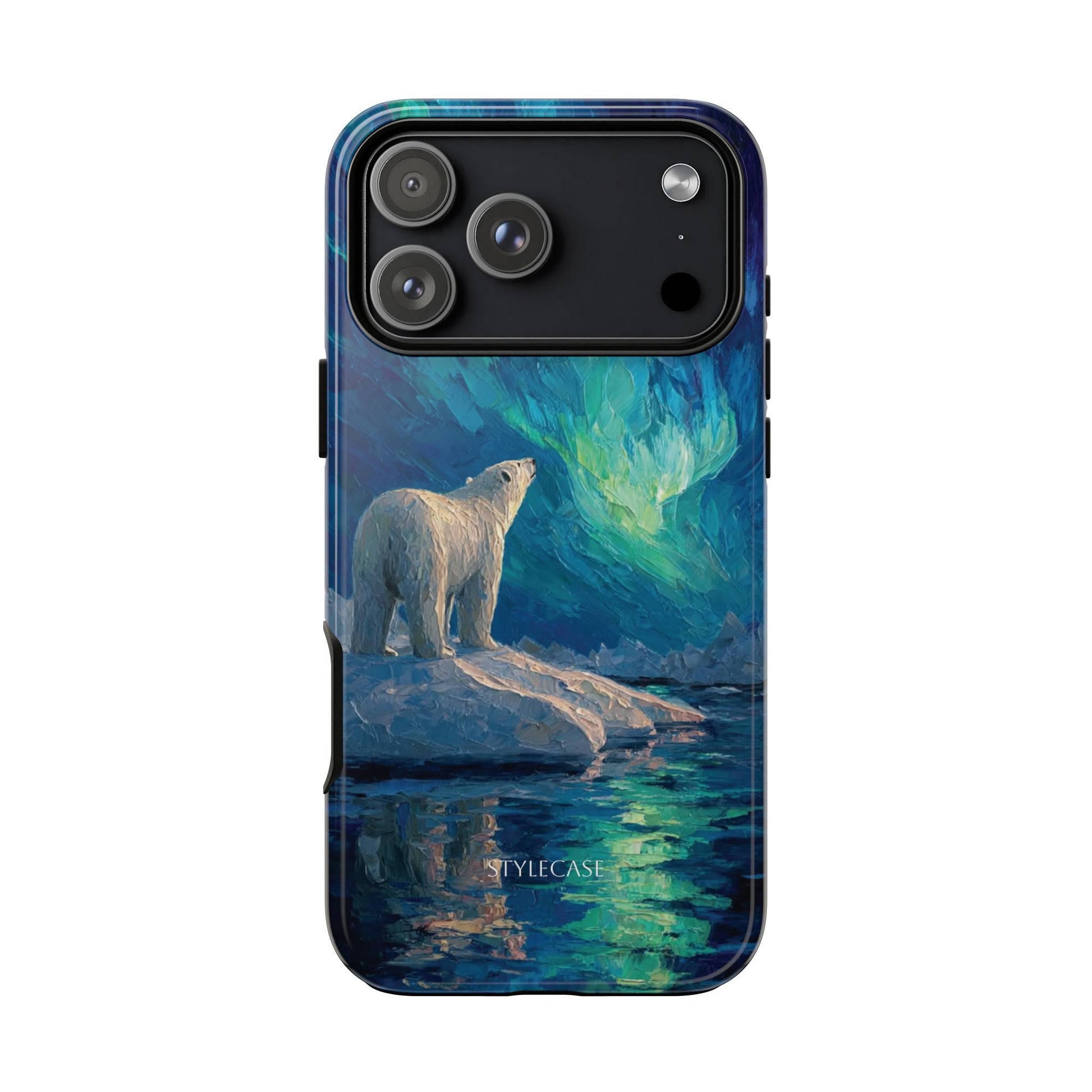 Aurora Night Phone Case — Polar Bear Protective iPhone And Samsung Cover
