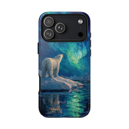 Aurora Night Phone Case — Polar Bear Protective iPhone And Samsung Cover