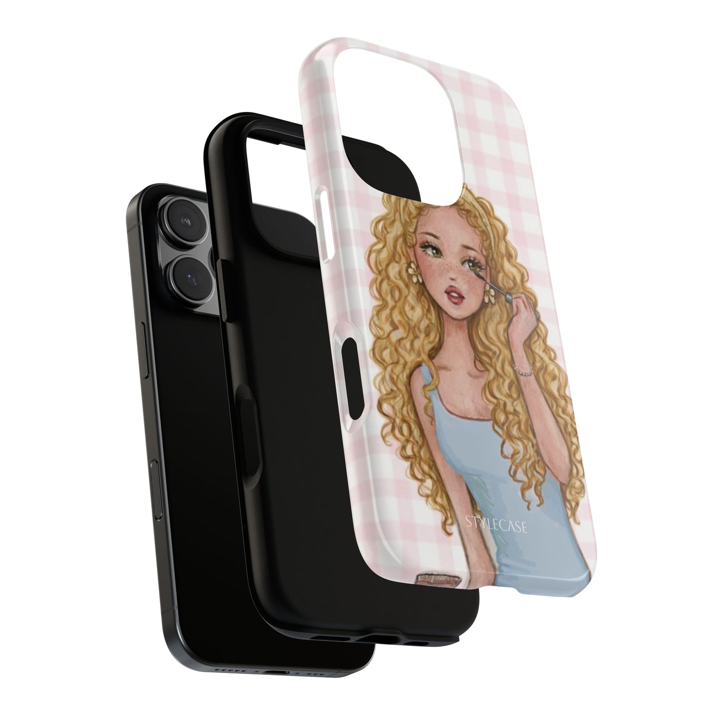 Cute Curly Girl Phone Case – Protective Samsung And Iphone Cover