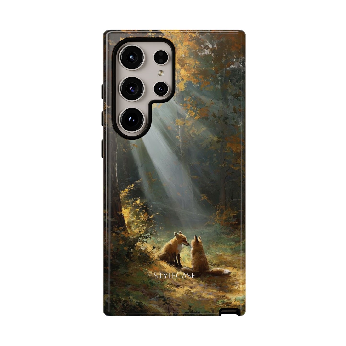 Foxes Sunbeam Forest Phone Case — Premium Protective Cover