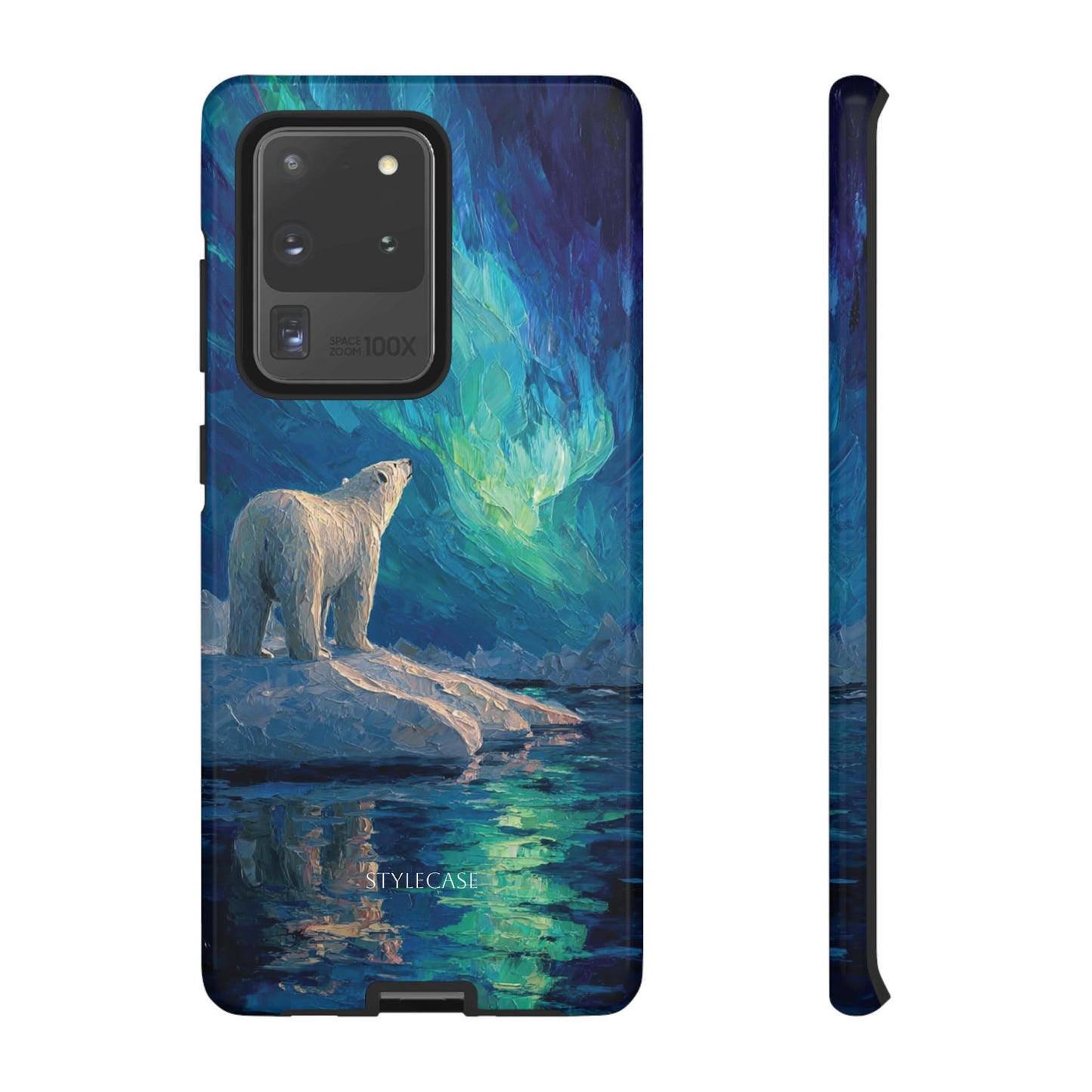 Aurora Night Phone Case — Polar Bear Protective iPhone And Samsung Cover