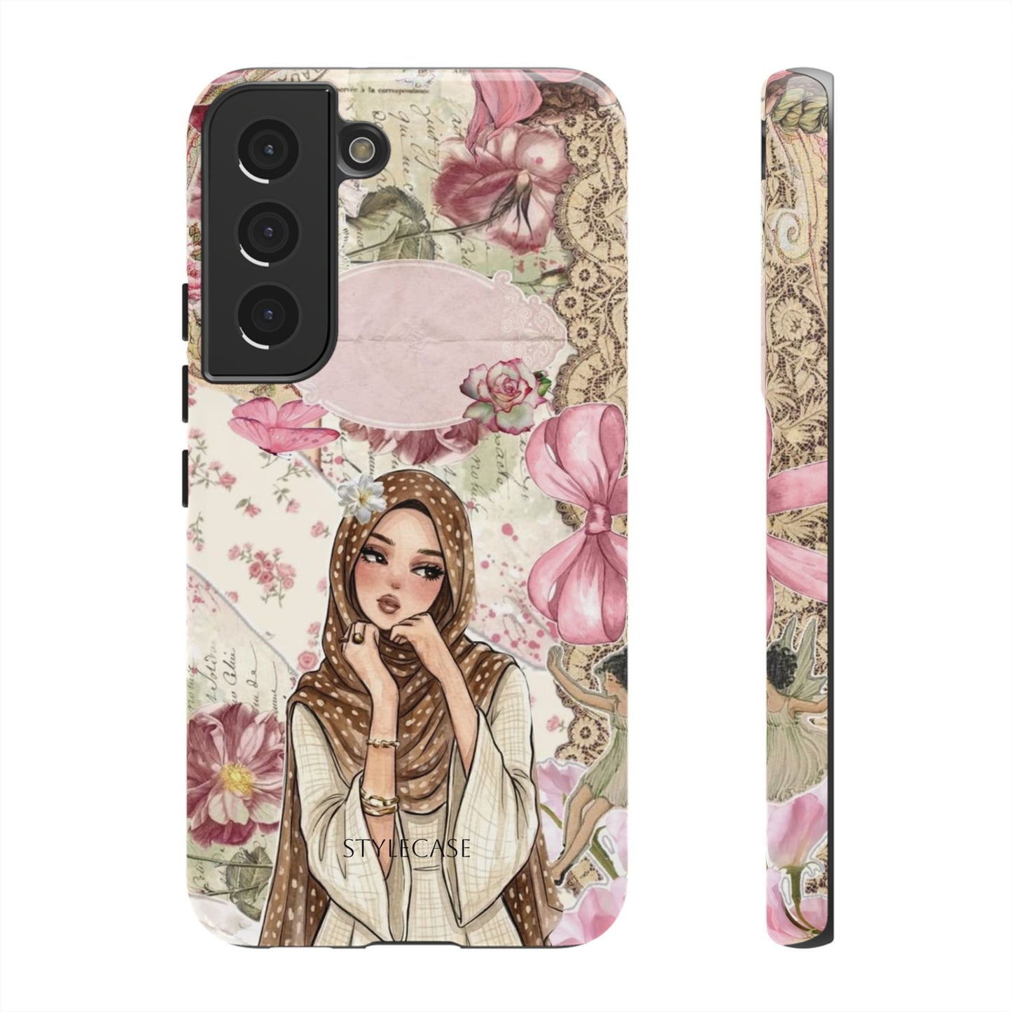 Hijab Girl Phone Case — Pink Vintage Samsung And Iphone Tough Case