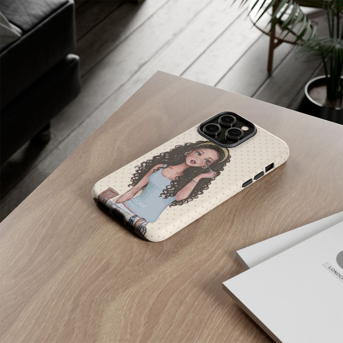 Cute Curly Girl Phone Case — Protective Samsung & Iphone Cover
