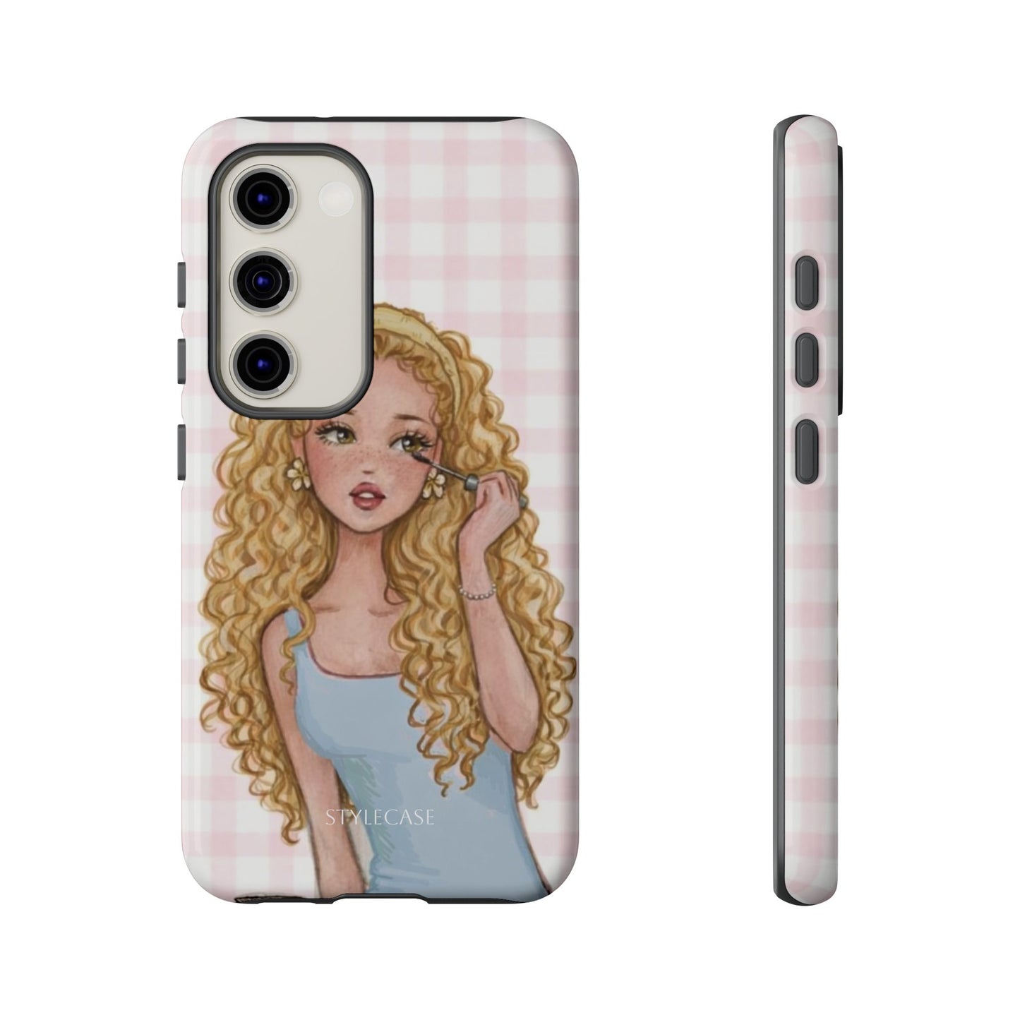 Cute Curly Girl Phone Case – Protective Samsung And Iphone Cover