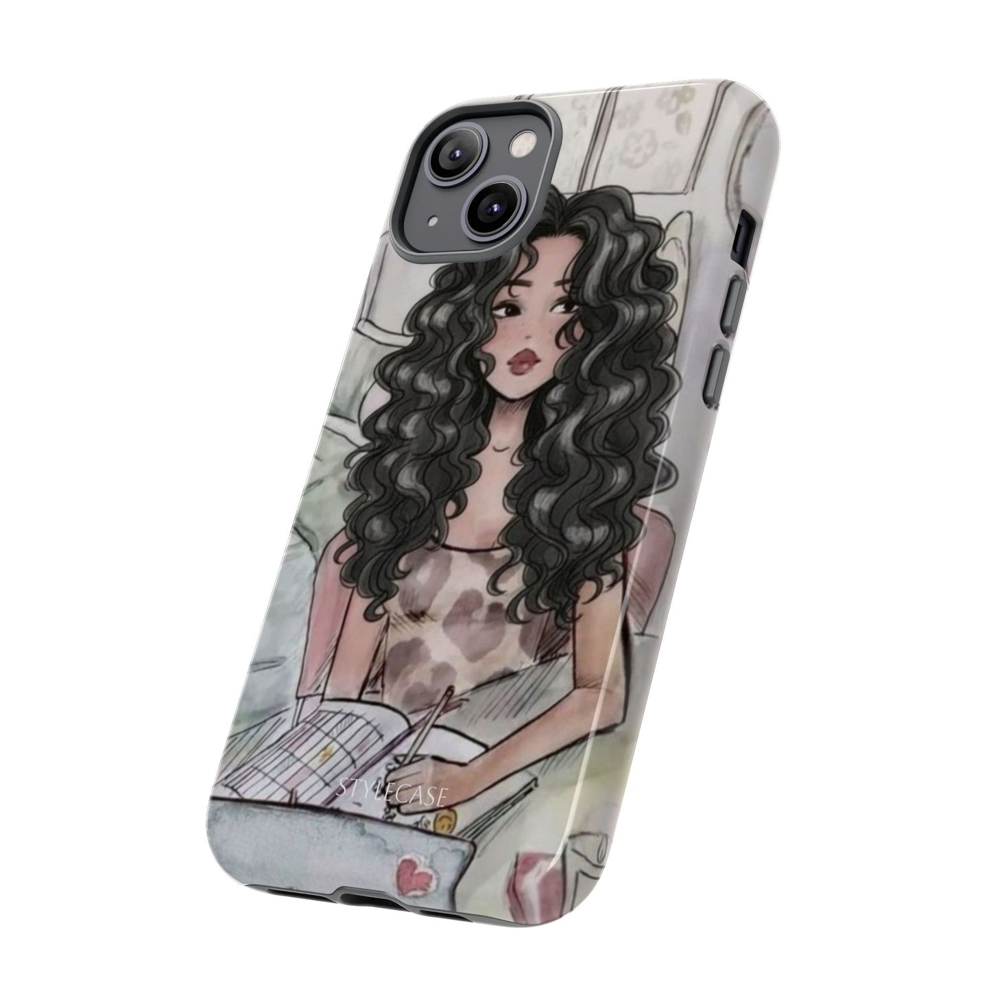 Curly Girl Cozy Phone Case — Samsung And Iphone Tough Case