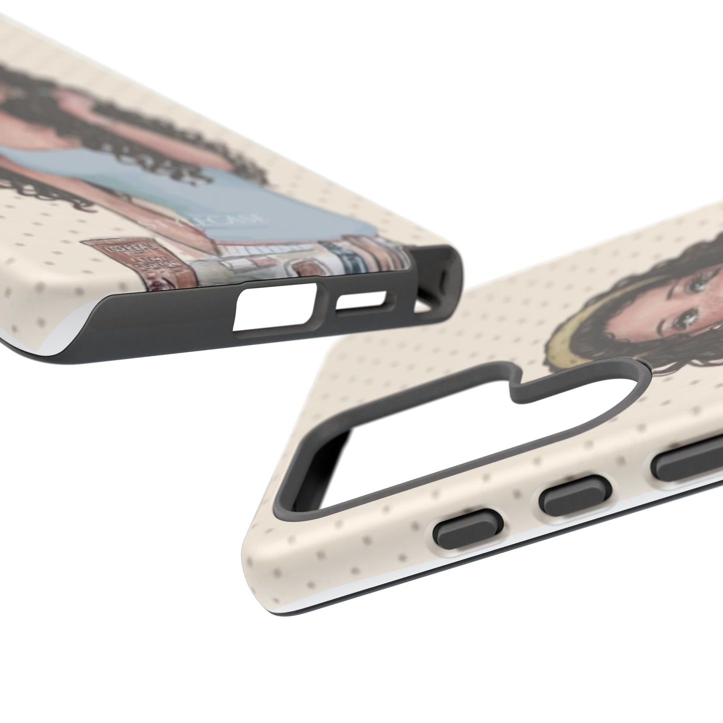 Cute Curly Girl Phone Case — Protective Samsung & Iphone Cover