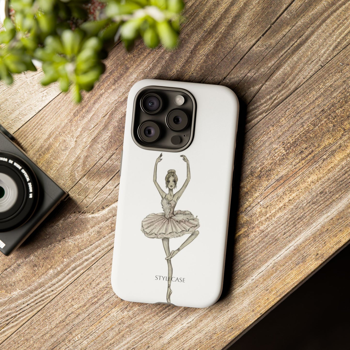 Ballerina Tough Phone Case – Elegant Vintage Dance