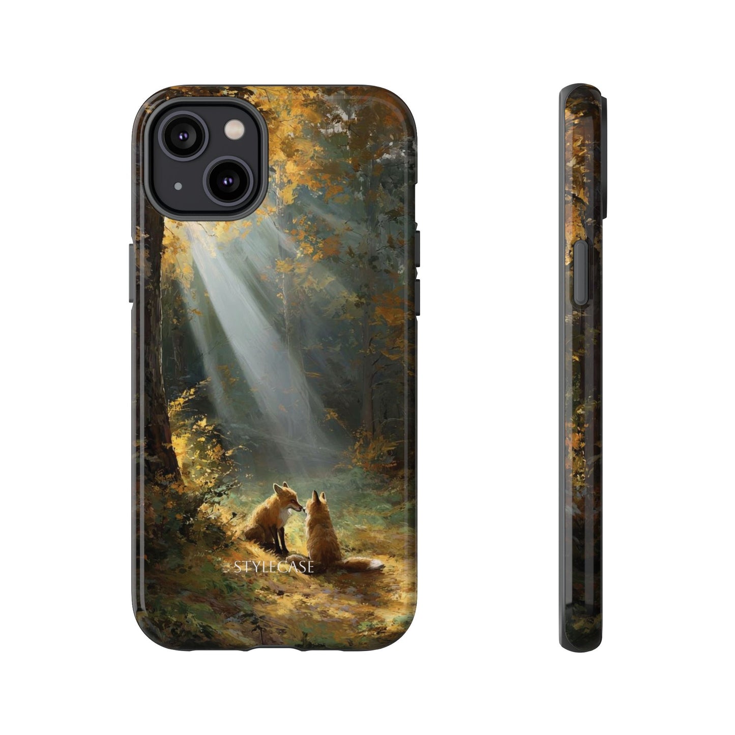 Foxes Sunbeam Forest Phone Case — Premium Protective Cover