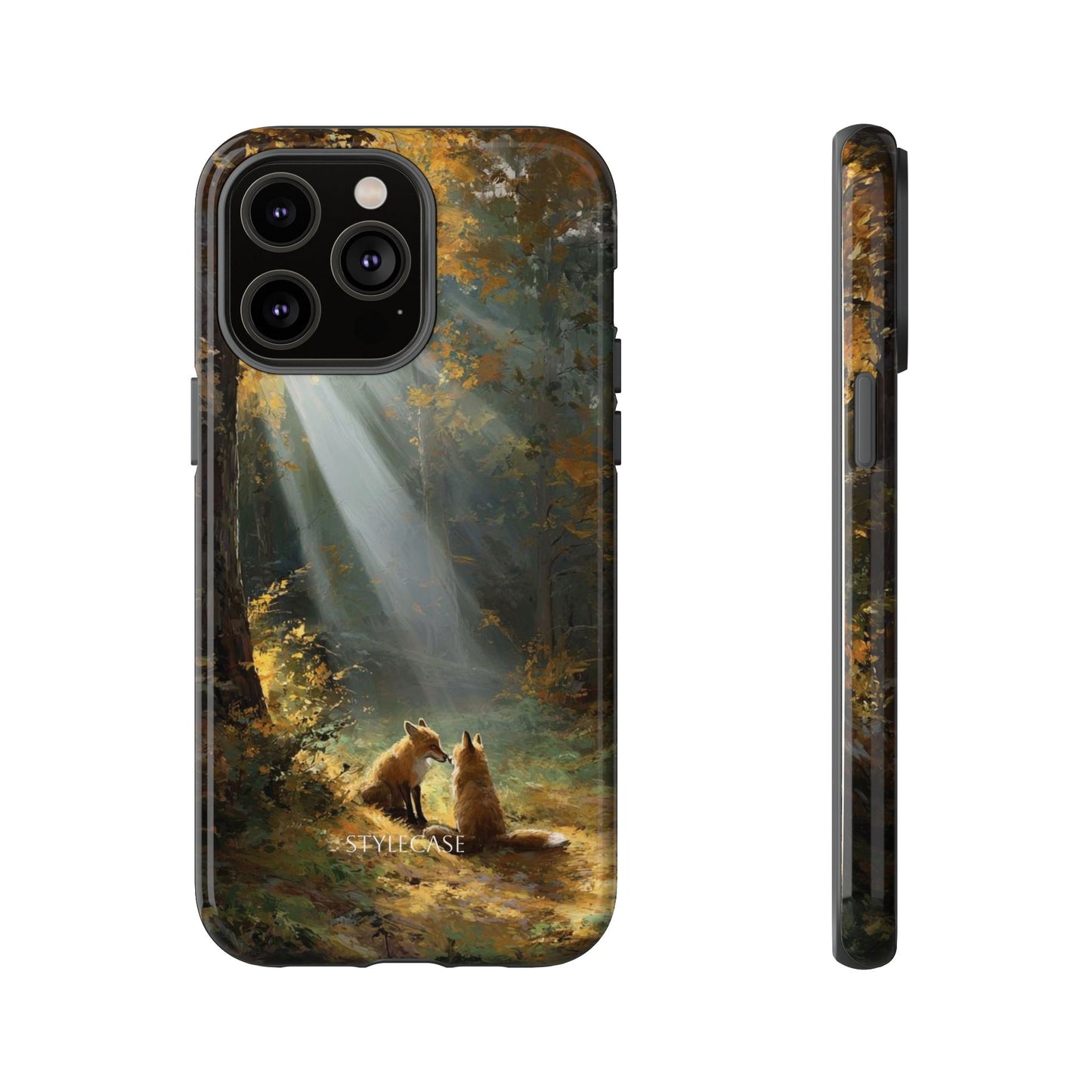 Foxes Sunbeam Forest Phone Case — Premium Protective Cover
