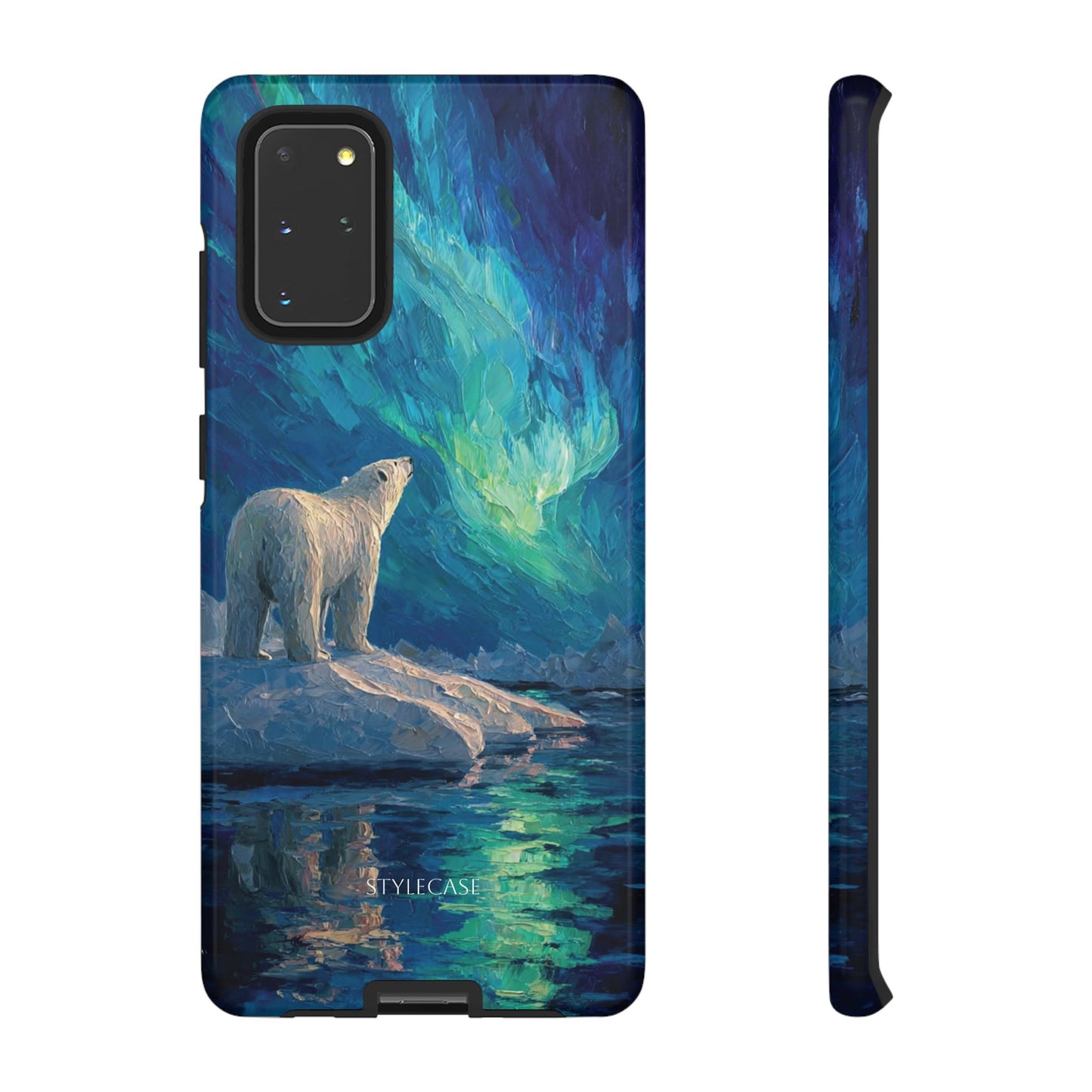 Aurora Night Phone Case — Polar Bear Protective iPhone And Samsung Cover