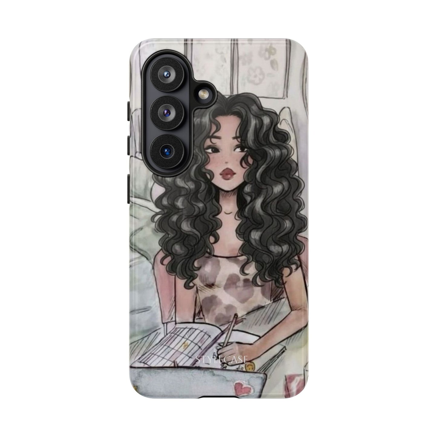 Curly Girl Cozy Phone Case — Samsung And Iphone Tough Case