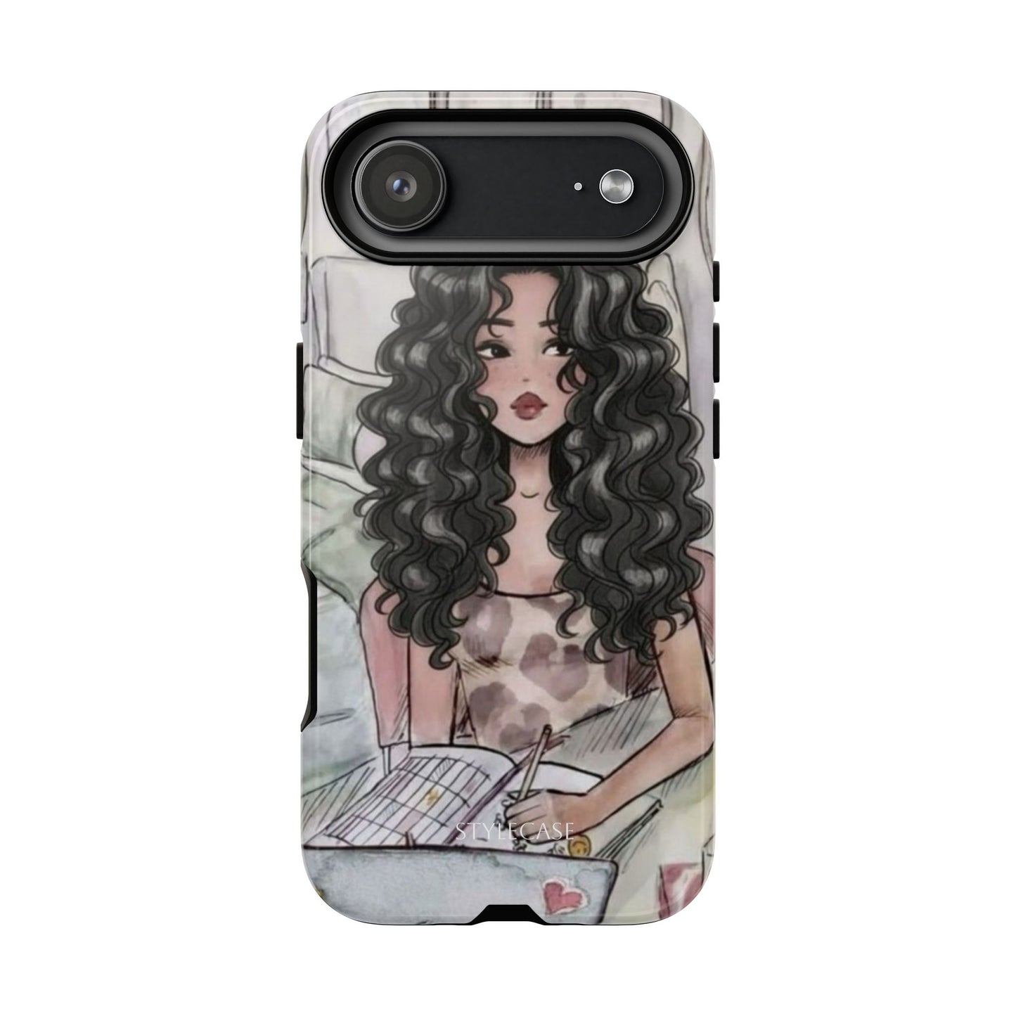 Curly Girl Cozy Phone Case — Samsung And Iphone Tough Case