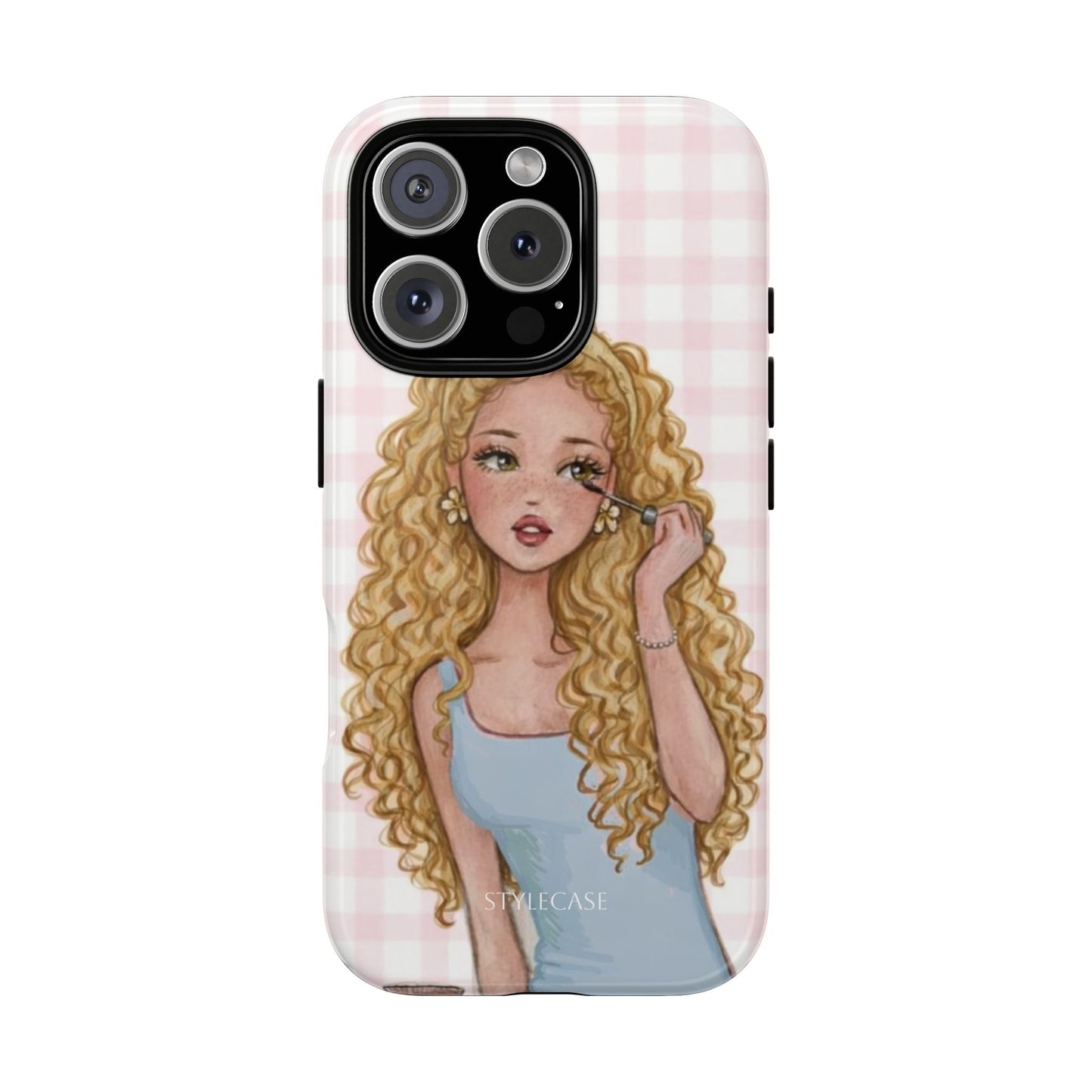 Cute Curly Girl Phone Case – Protective Samsung And Iphone Cover
