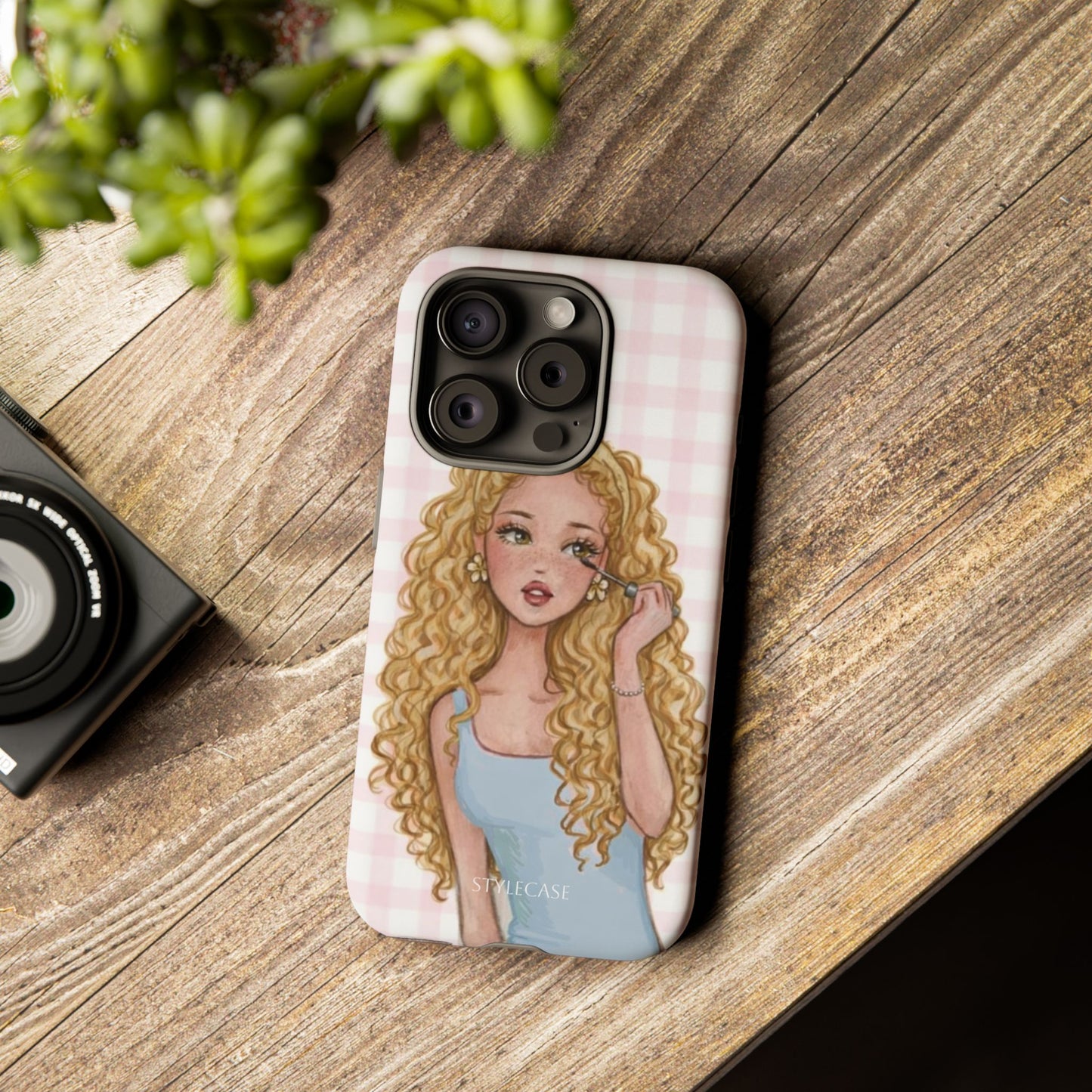 Cute Curly Girl Phone Case – Protective Samsung And Iphone Cover