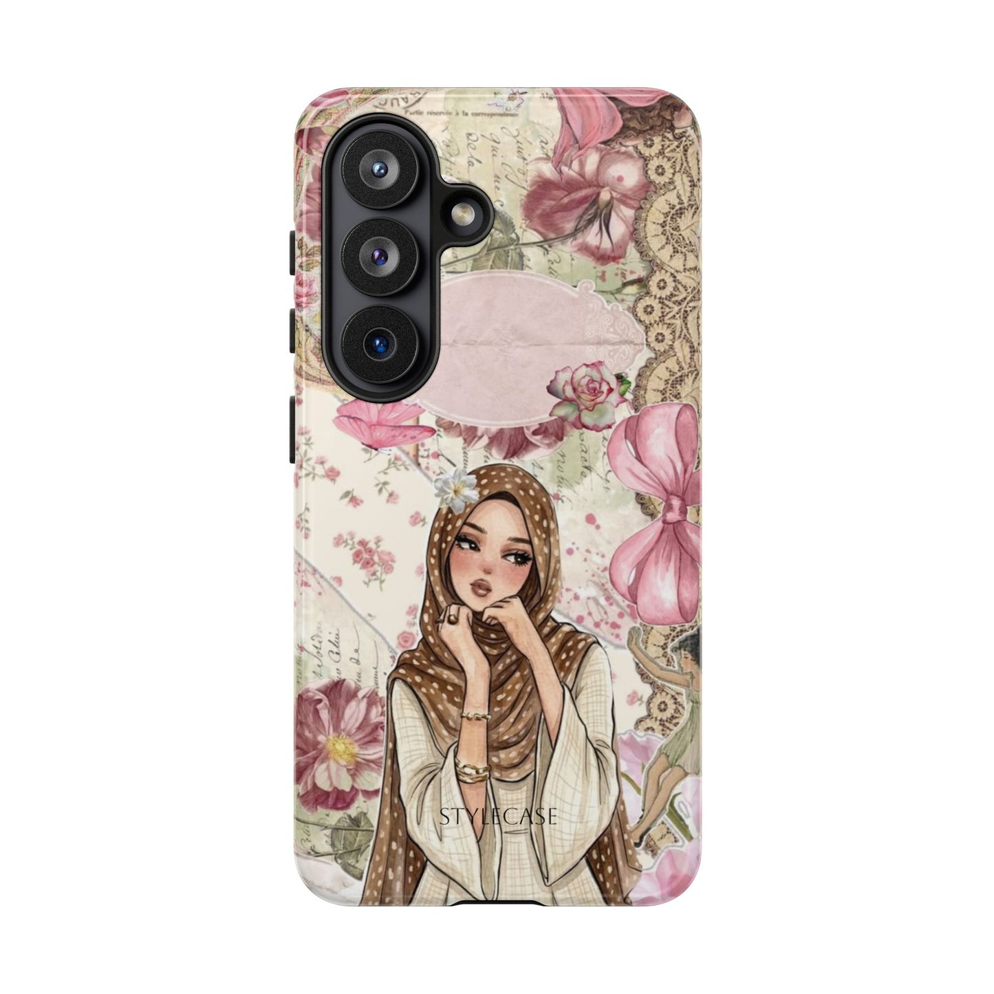 Hijab Girl Phone Case — Pink Vintage Samsung And Iphone Tough Case