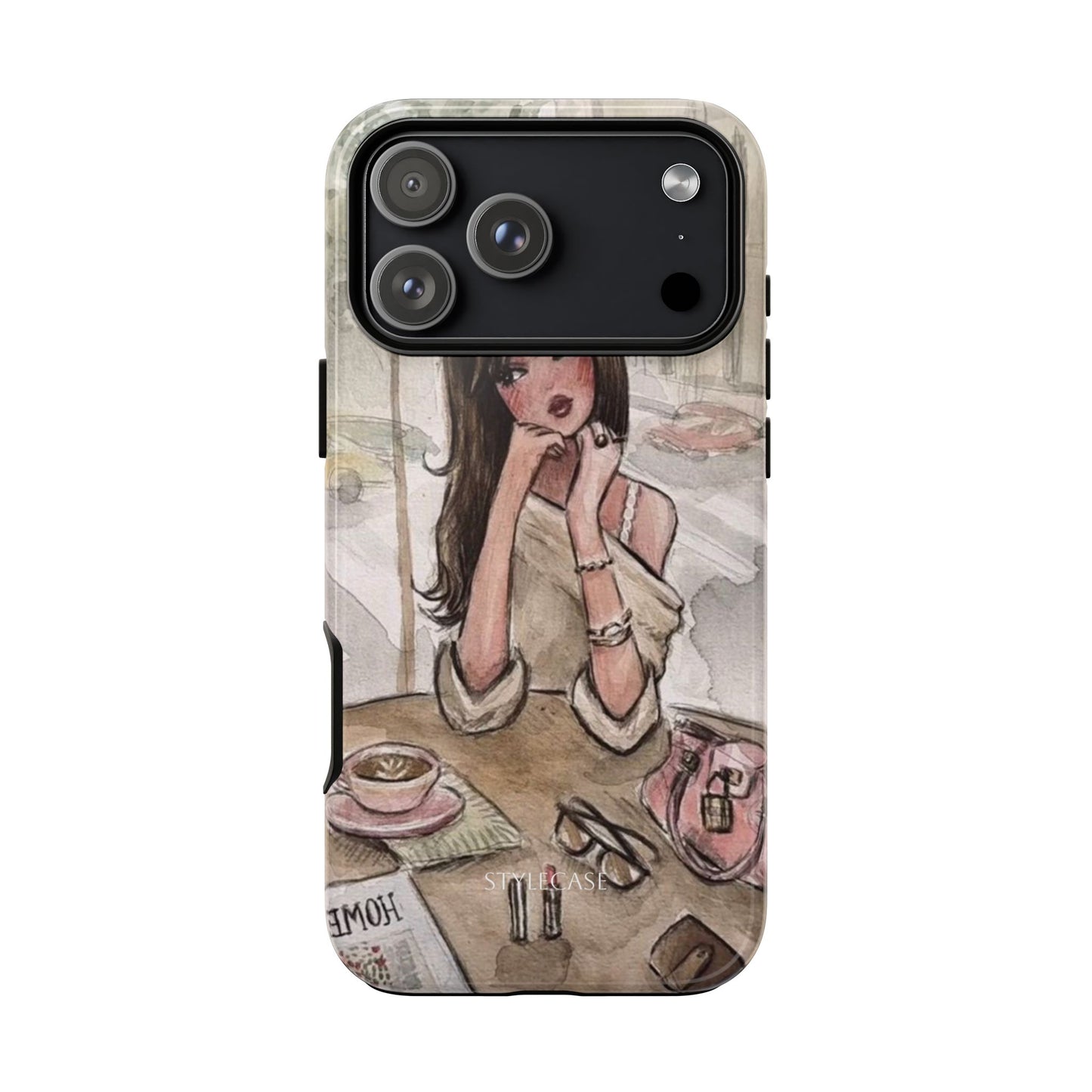 Chic Girl Café Phone Case — Cute Samsung & Iphone Cover