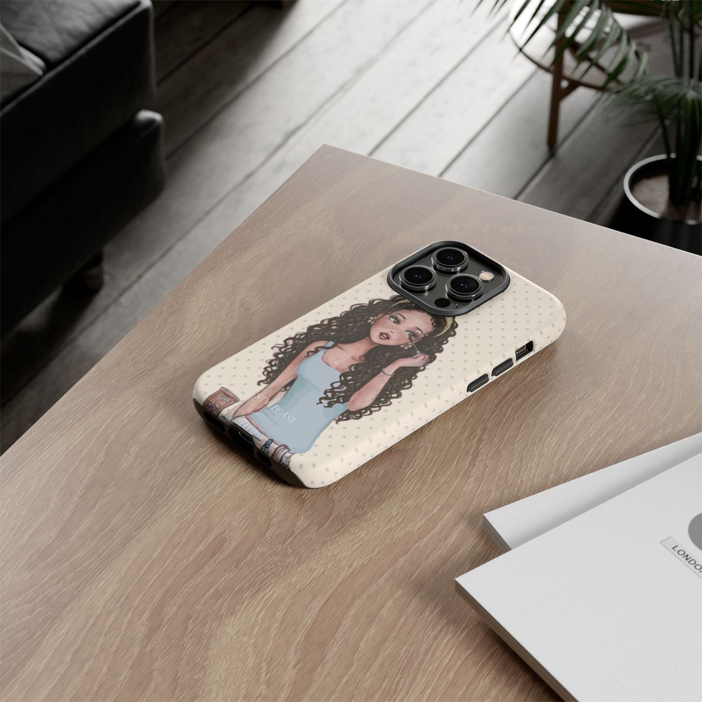 Cute Curly Girl Phone Case — Protective Samsung & Iphone Cover