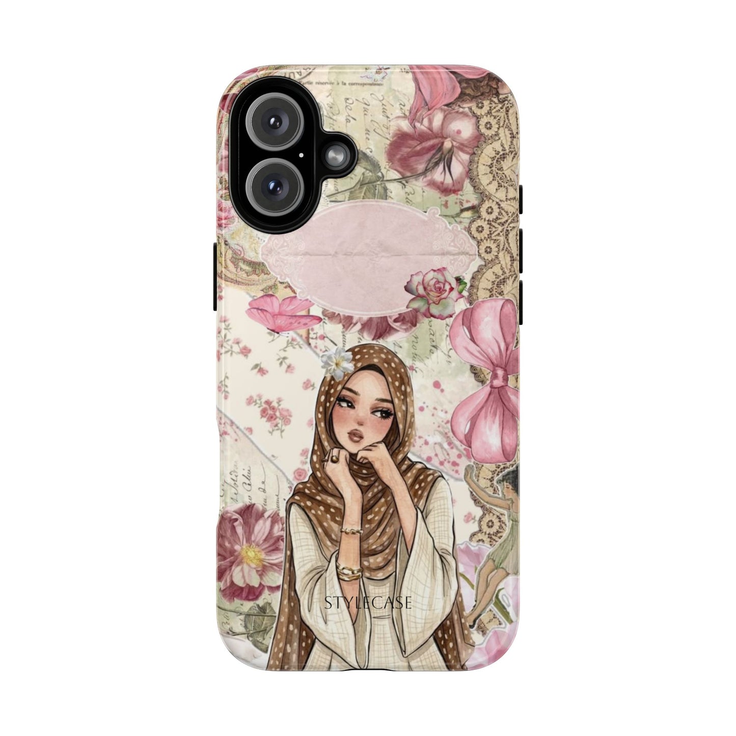Hijab Girl Phone Case — Pink Vintage Samsung And Iphone Tough Case