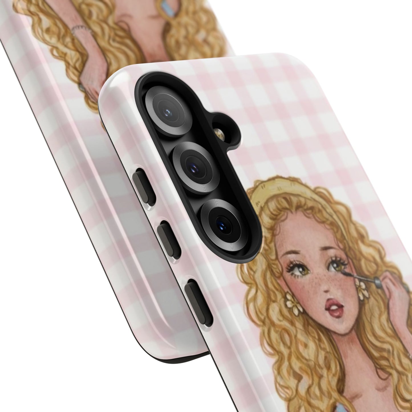 Cute Curly Girl Phone Case – Protective Samsung And Iphone Cover