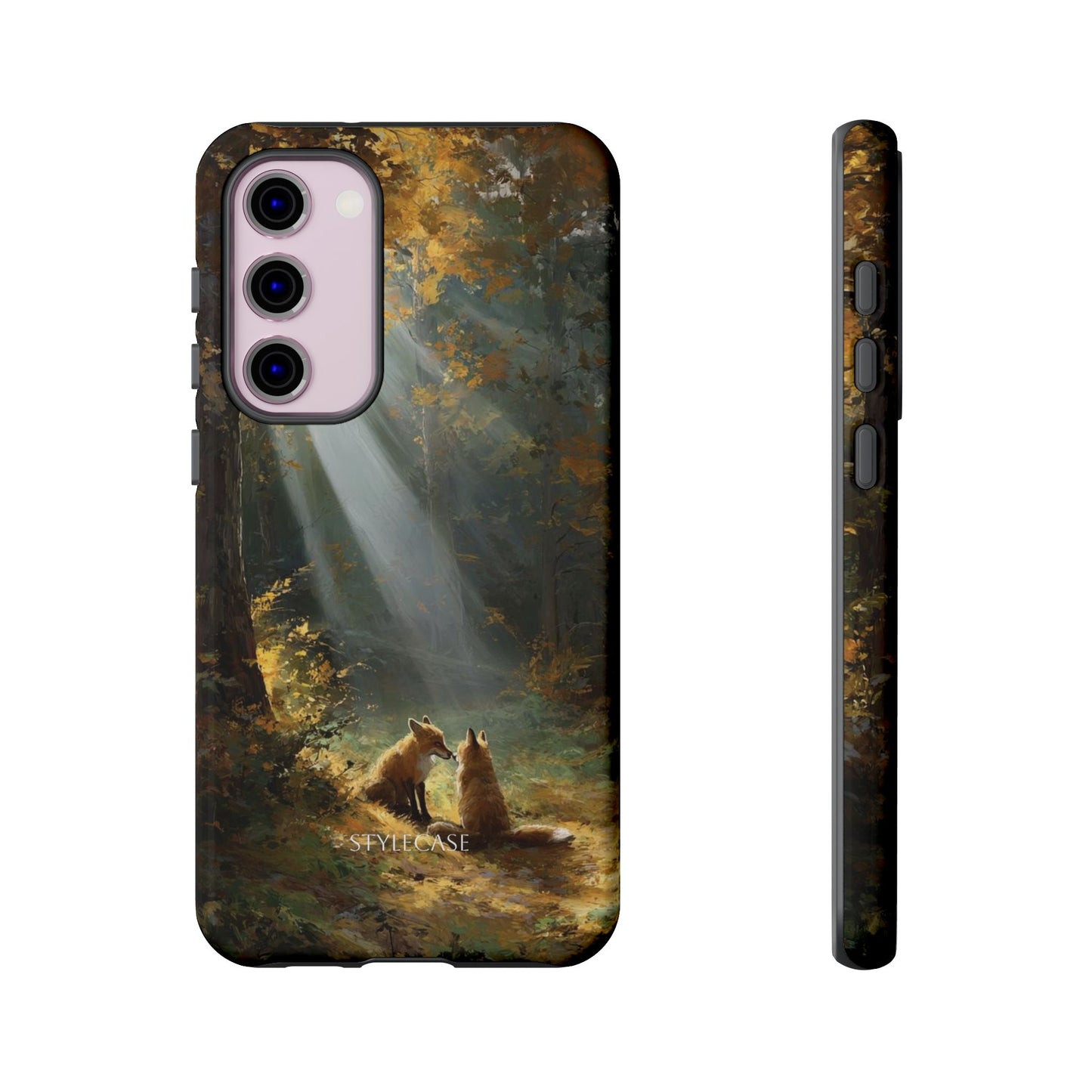 Foxes Sunbeam Forest Phone Case — Premium Protective Cover