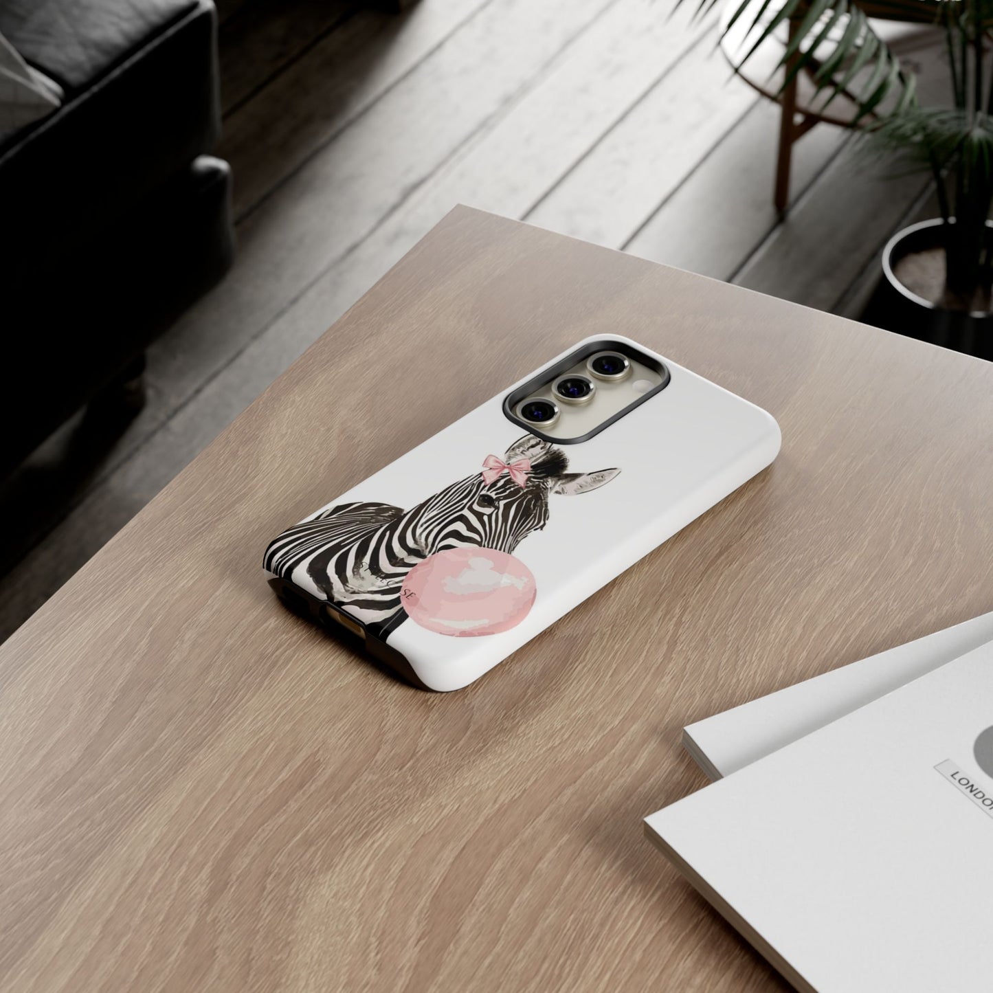 Zebra Bubblegum Phone Case — Cute Animal Samsung and Iphone Cover