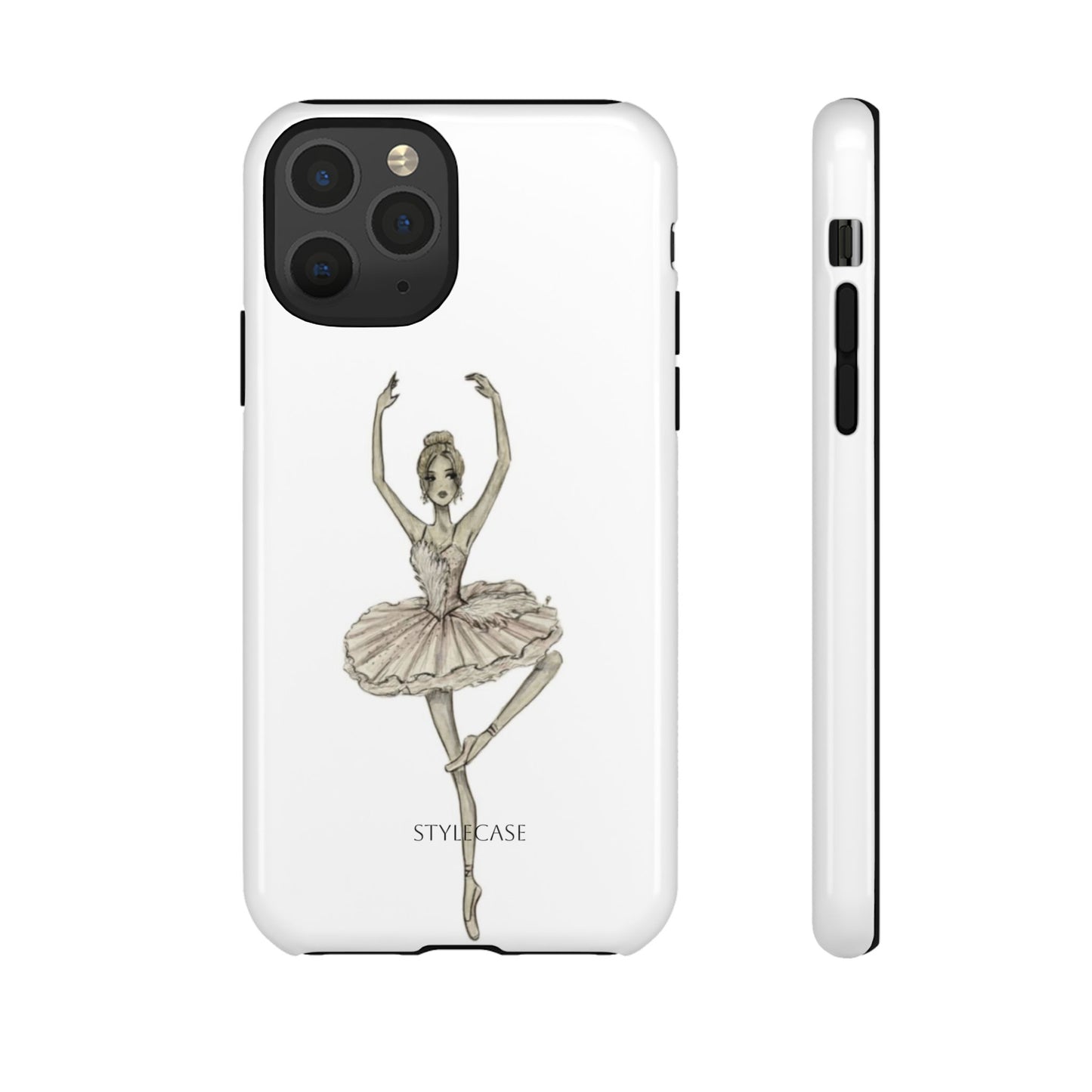 Ballerina Tough Phone Case – Elegant Vintage Dance