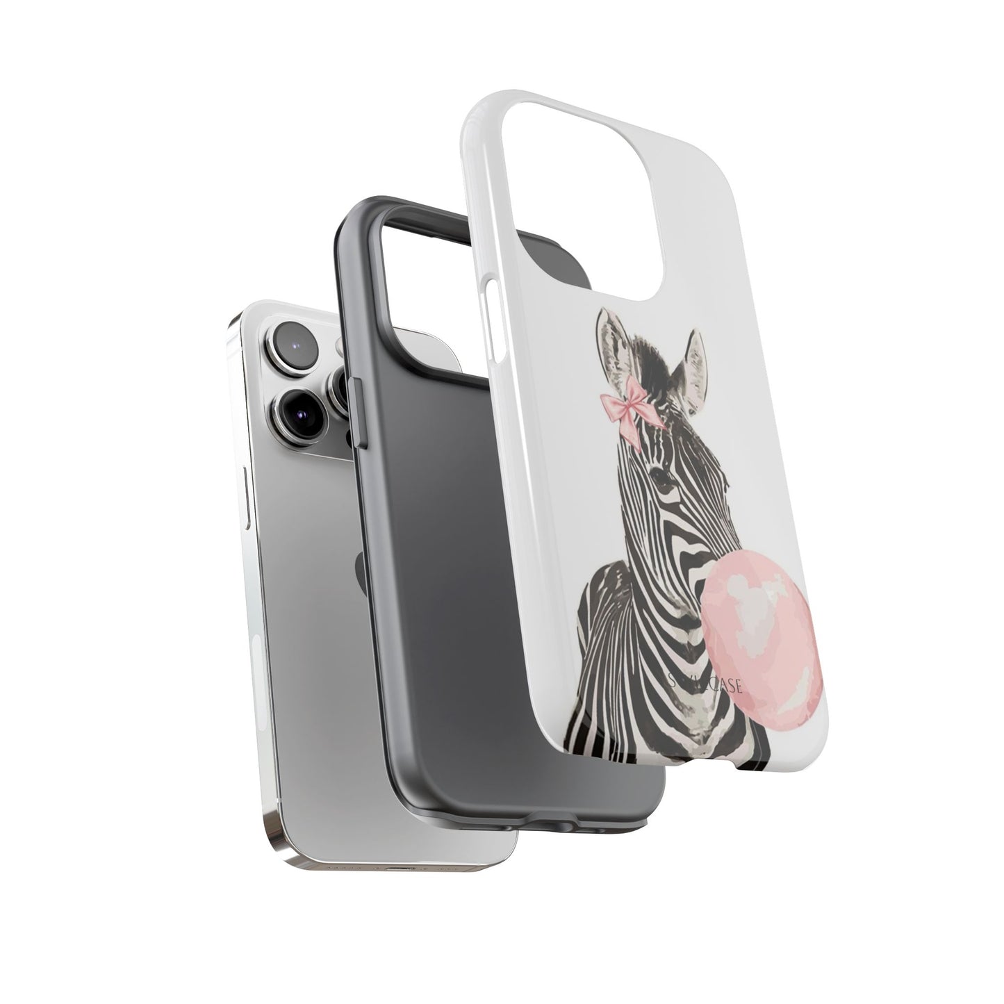 Zebra Bubblegum Phone Case — Cute Animal Samsung and Iphone Cover