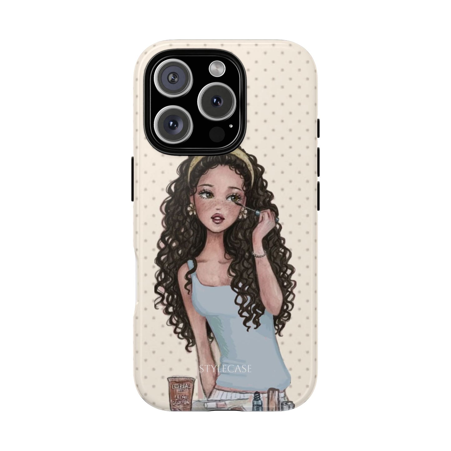Cute Curly Girl Phone Case — Protective Samsung & Iphone Cover