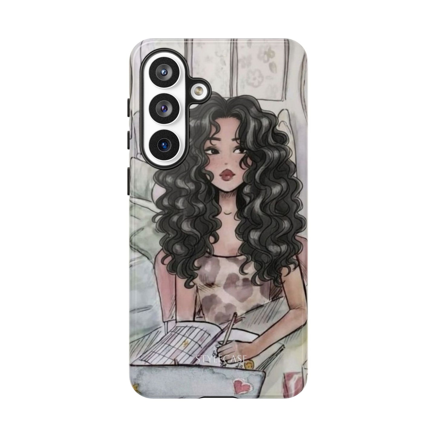 Curly Girl Cozy Phone Case — Samsung And Iphone Tough Case