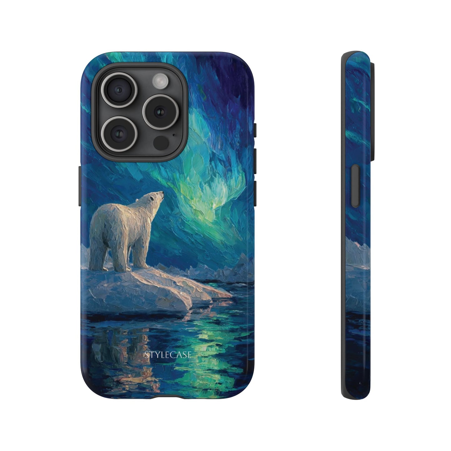 Aurora Night Phone Case — Polar Bear Protective iPhone And Samsung Cover