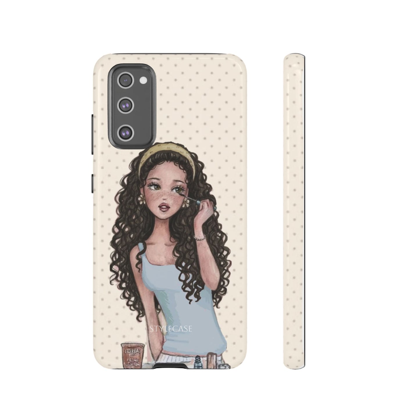 Cute Curly Girl Phone Case — Protective Samsung & Iphone Cover