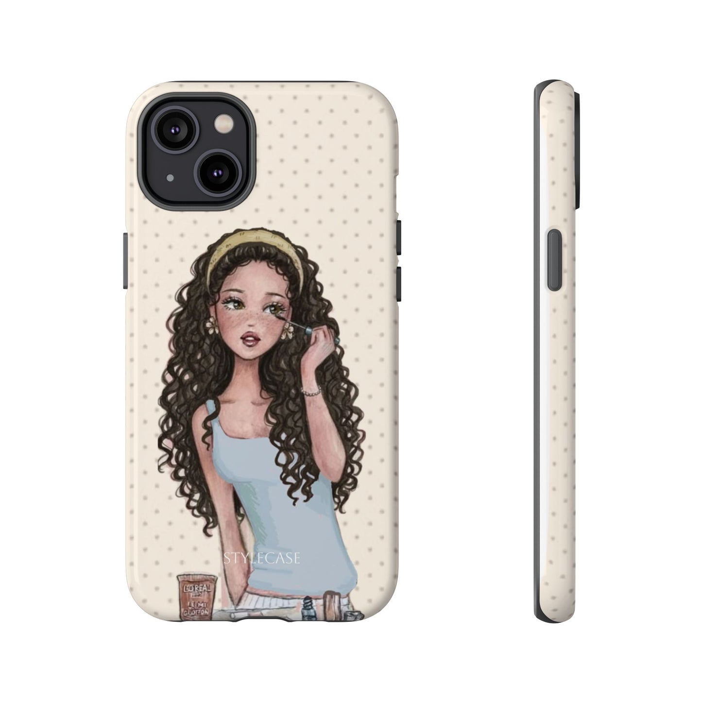 Cute Curly Girl Phone Case — Protective Samsung & Iphone Cover