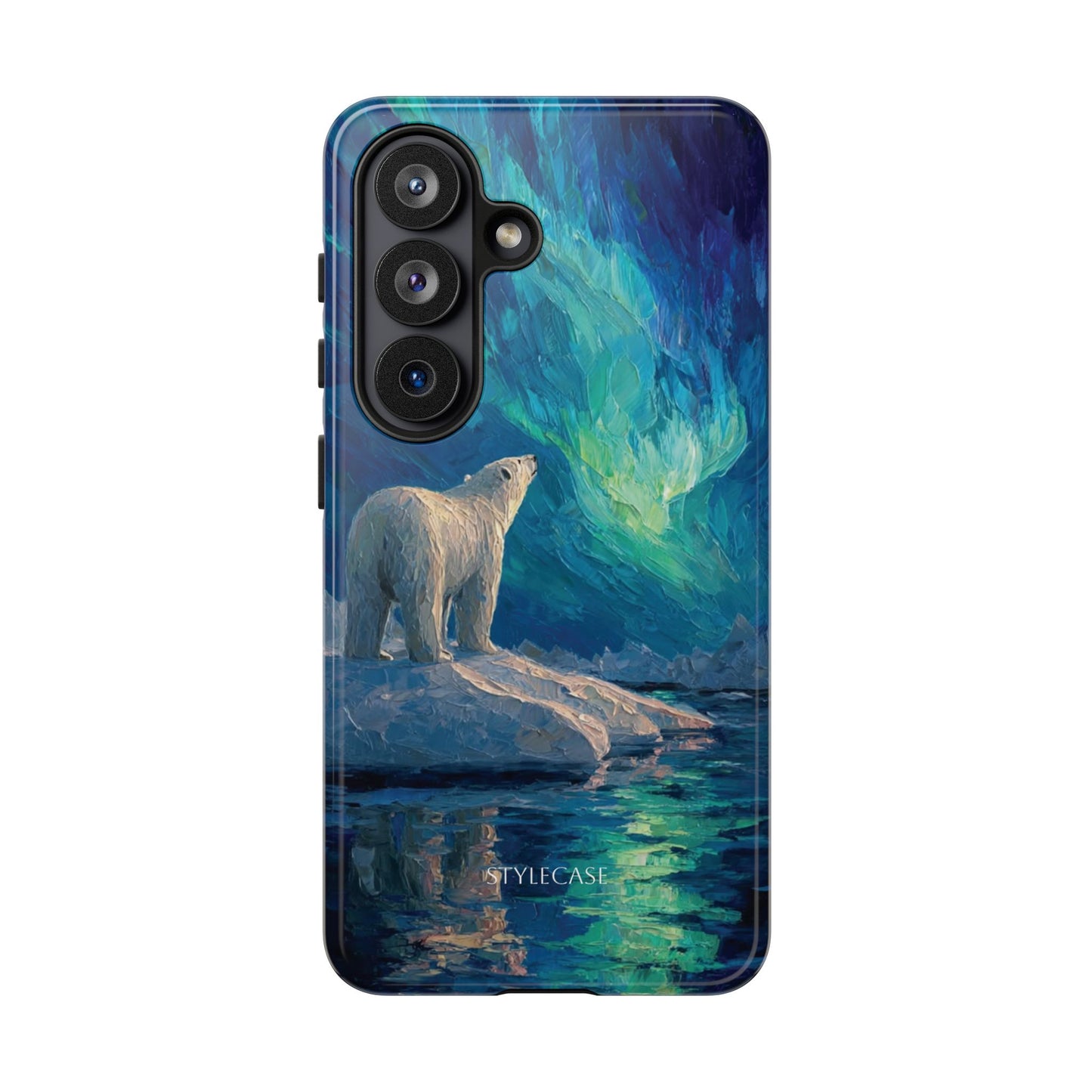 Aurora Night Phone Case — Polar Bear Protective iPhone And Samsung Cover