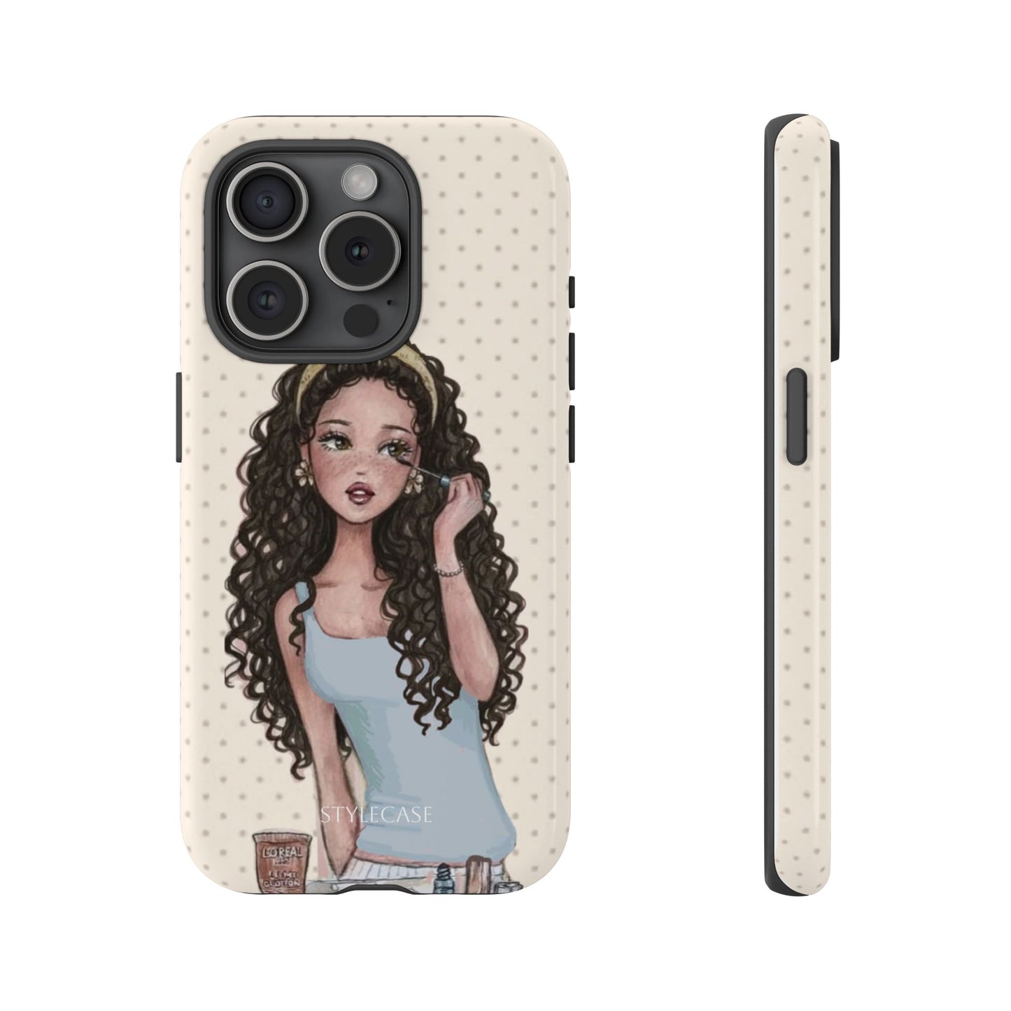 Cute Curly Girl Phone Case — Protective Samsung & Iphone Cover