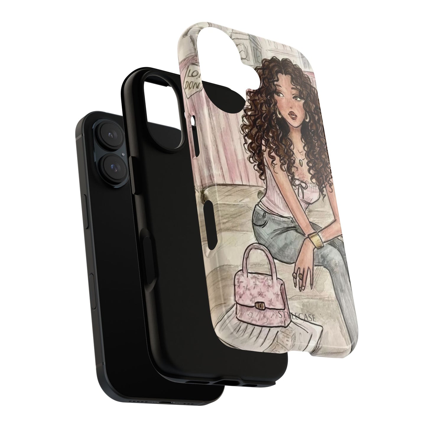 Curly Girl Chic Phone Case – Fashion Samsung & Iphone Cover
