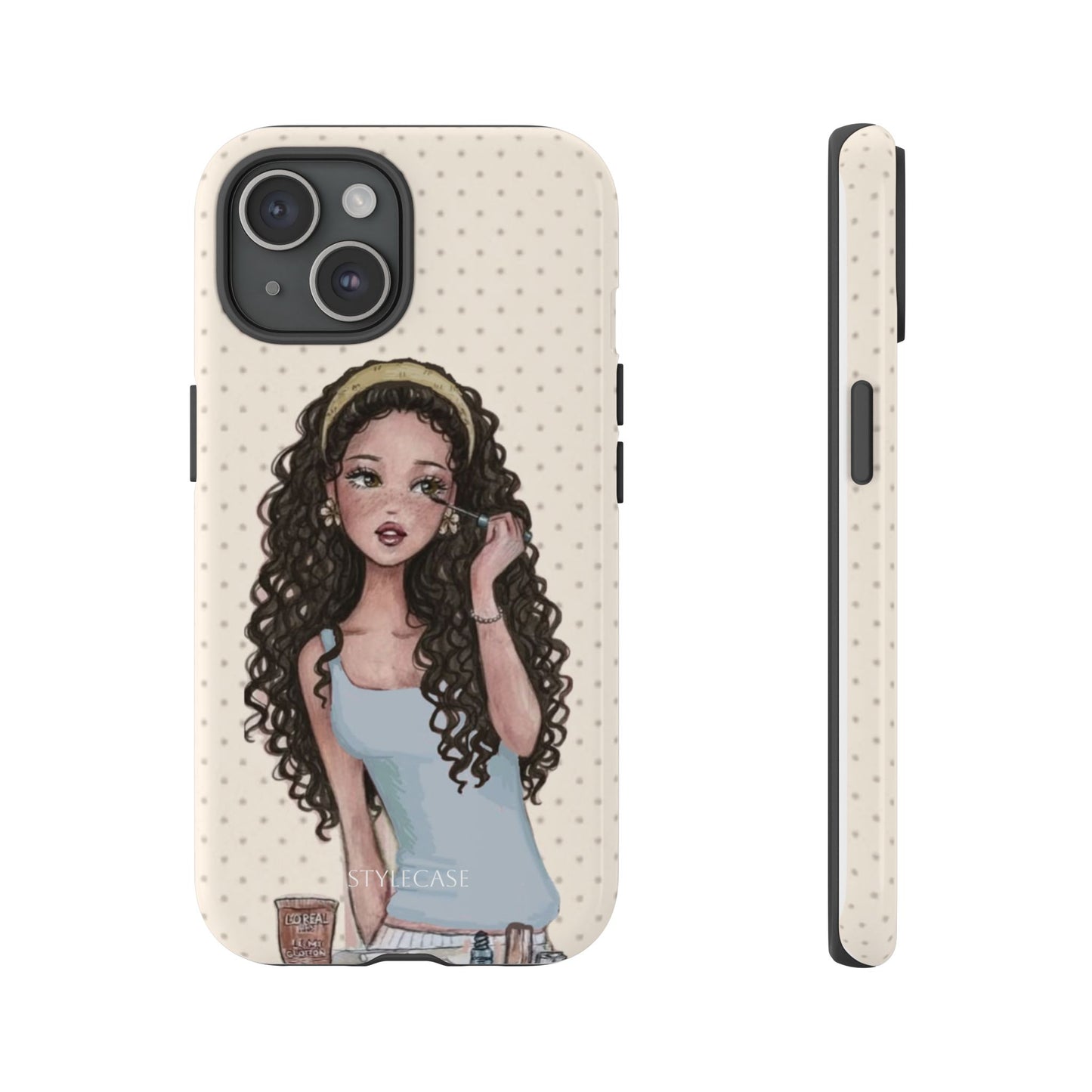 Cute Curly Girl Phone Case — Protective Samsung & Iphone Cover