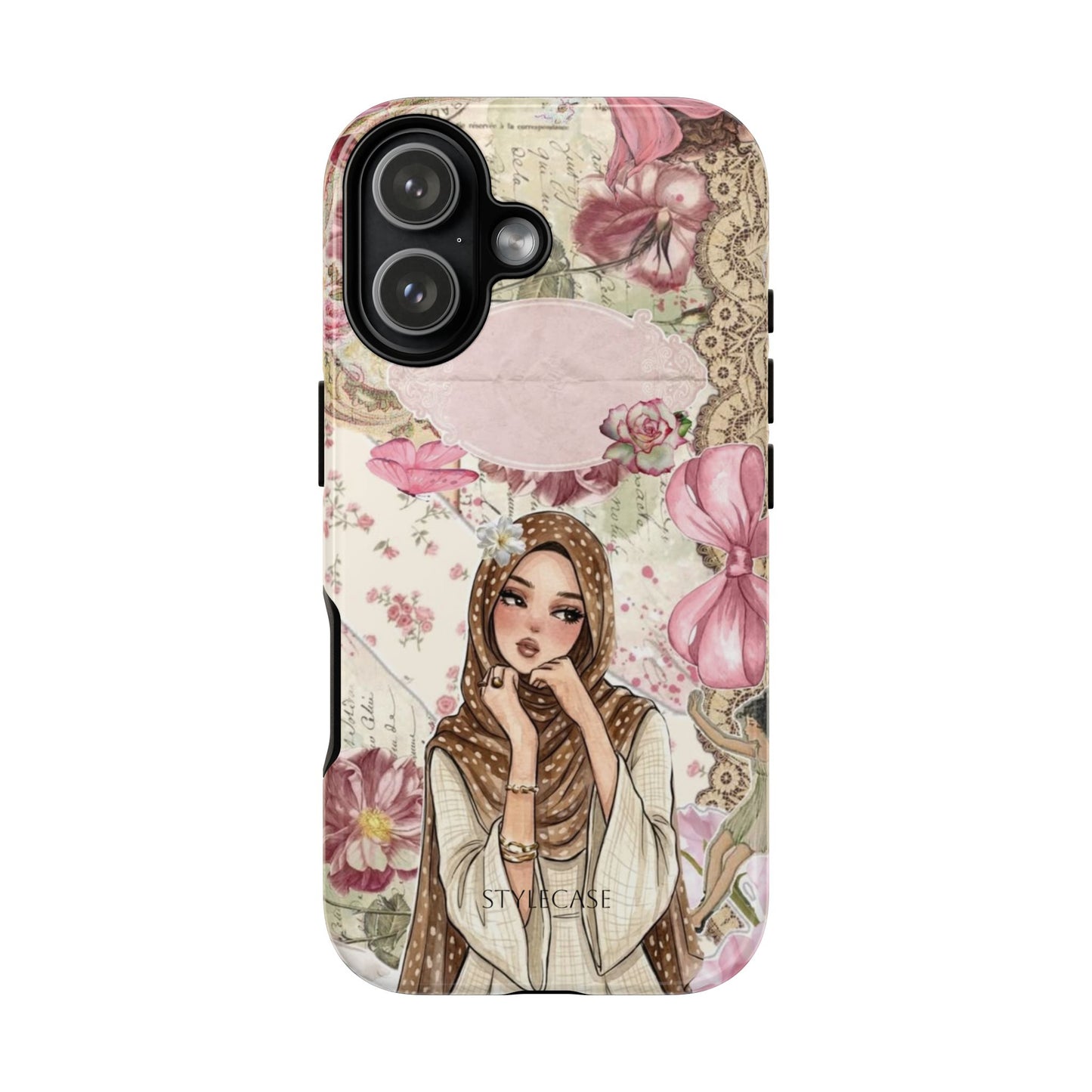 Hijab Girl Phone Case — Pink Vintage Samsung And Iphone Tough Case