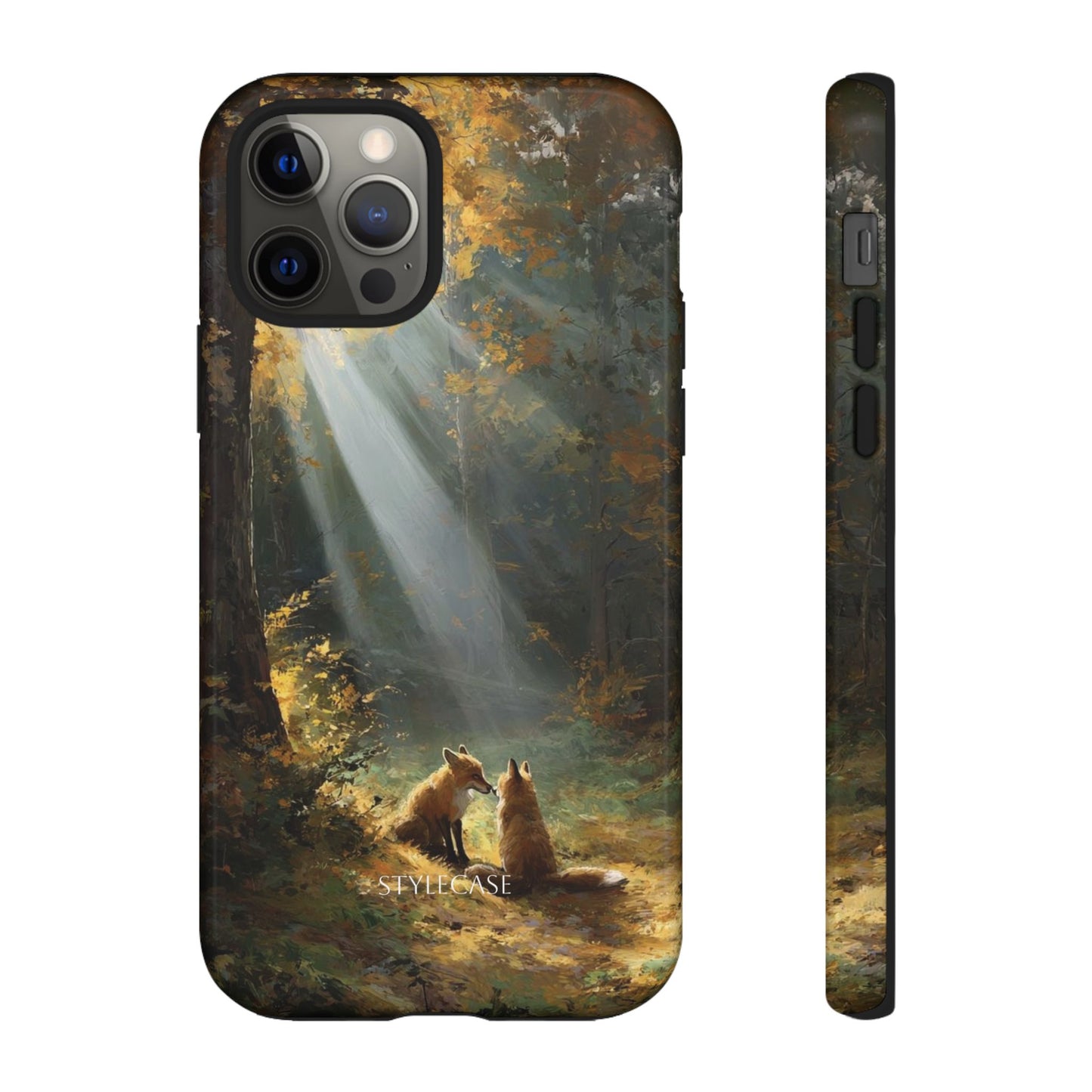 Foxes Sunbeam Forest Phone Case — Premium Protective Cover