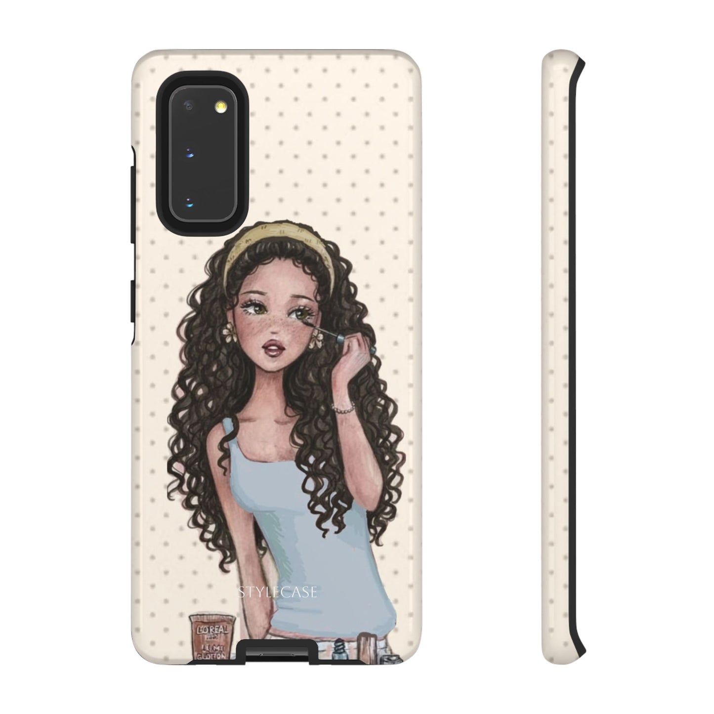 Cute Curly Girl Phone Case — Protective Samsung & Iphone Cover