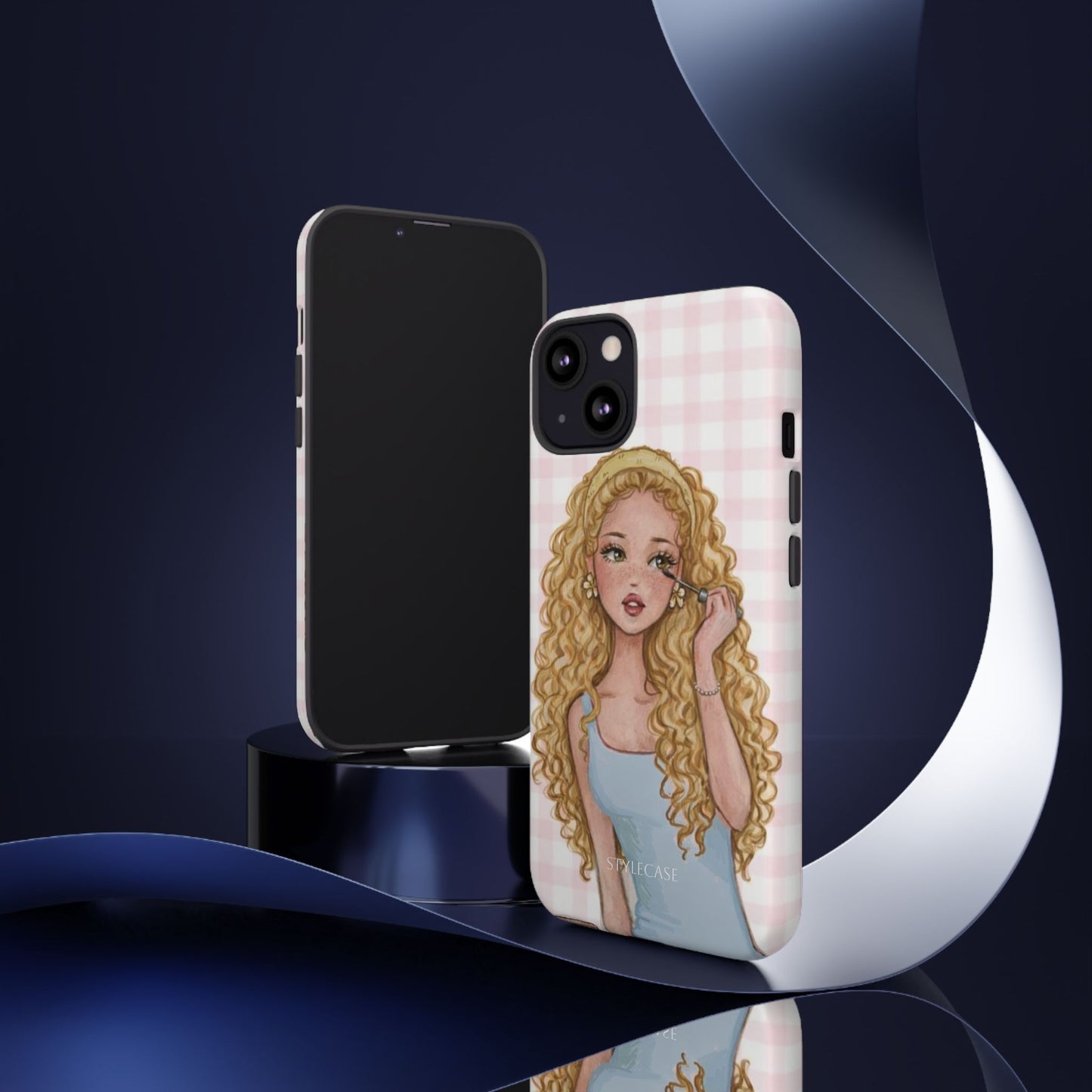 Cute Curly Girl Phone Case – Protective Samsung And Iphone Cover
