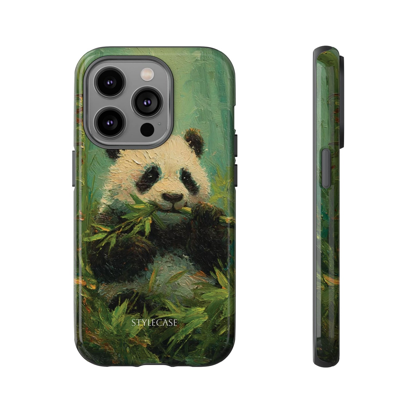 Panda Bamboo Phone Case – Cute Vintage-Style Protective Phone Cover