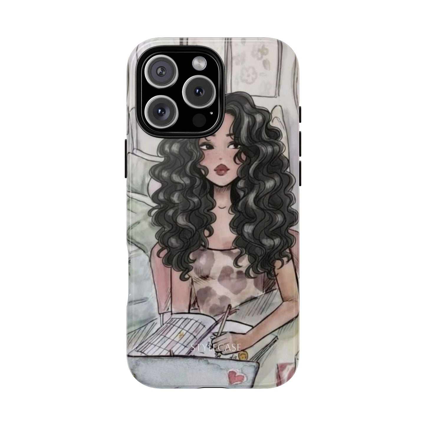 Curly Girl Cozy Phone Case — Samsung And Iphone Tough Case