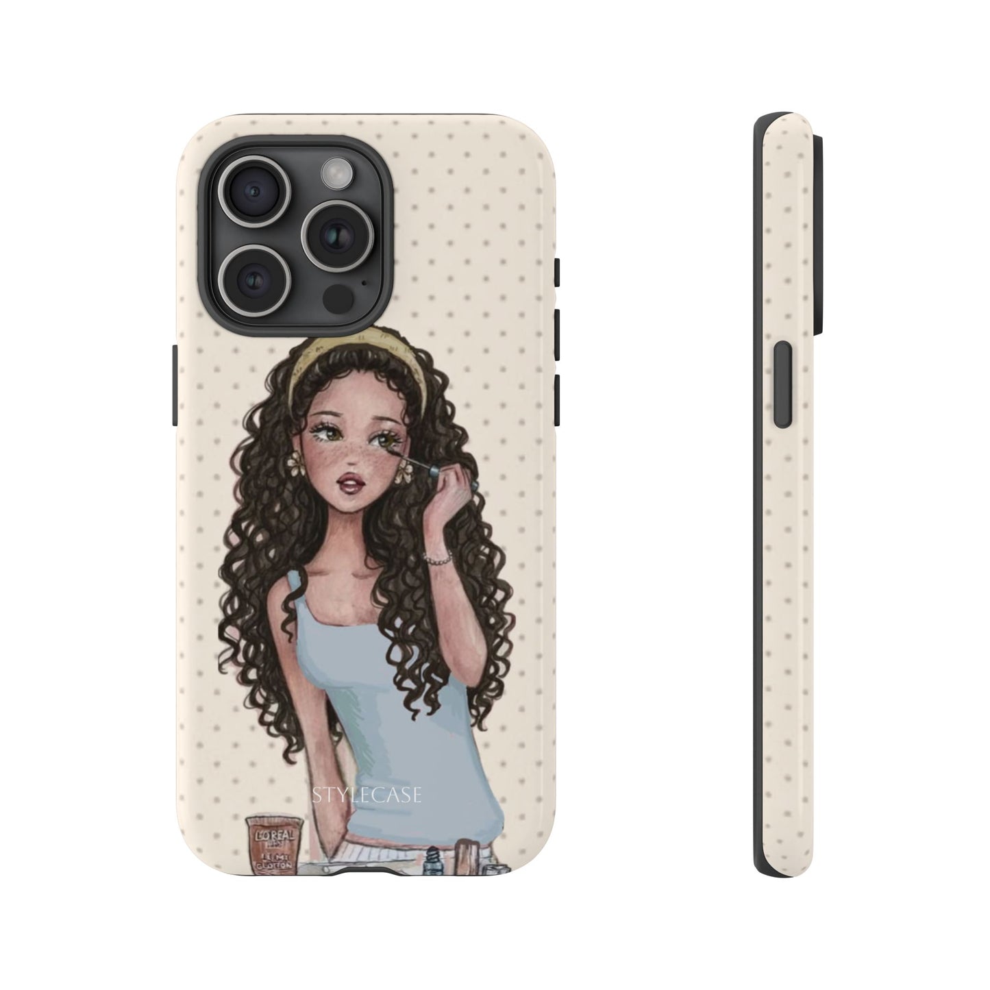 Cute Curly Girl Phone Case — Protective Samsung & Iphone Cover
