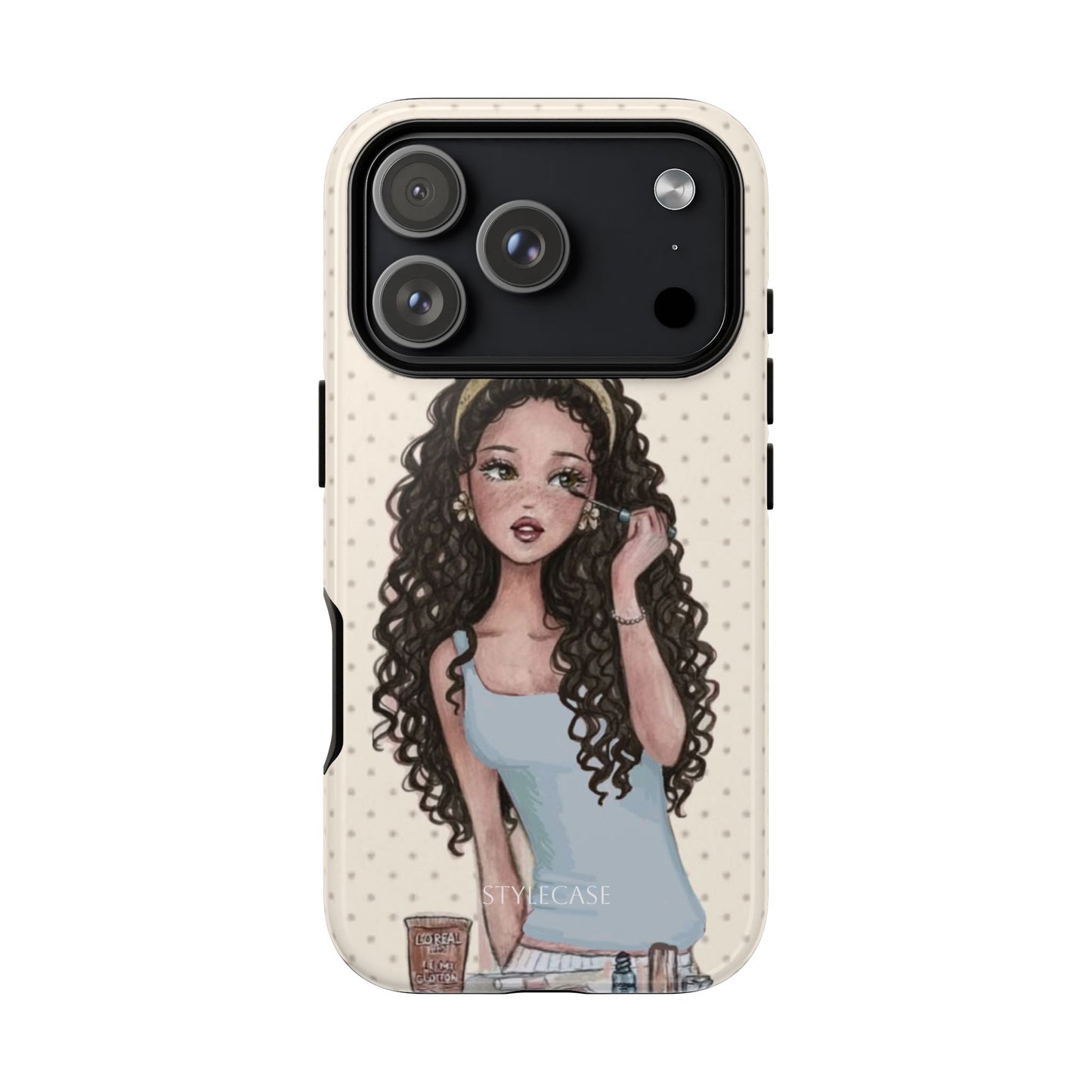 Cute Curly Girl Phone Case — Protective Samsung & Iphone Cover