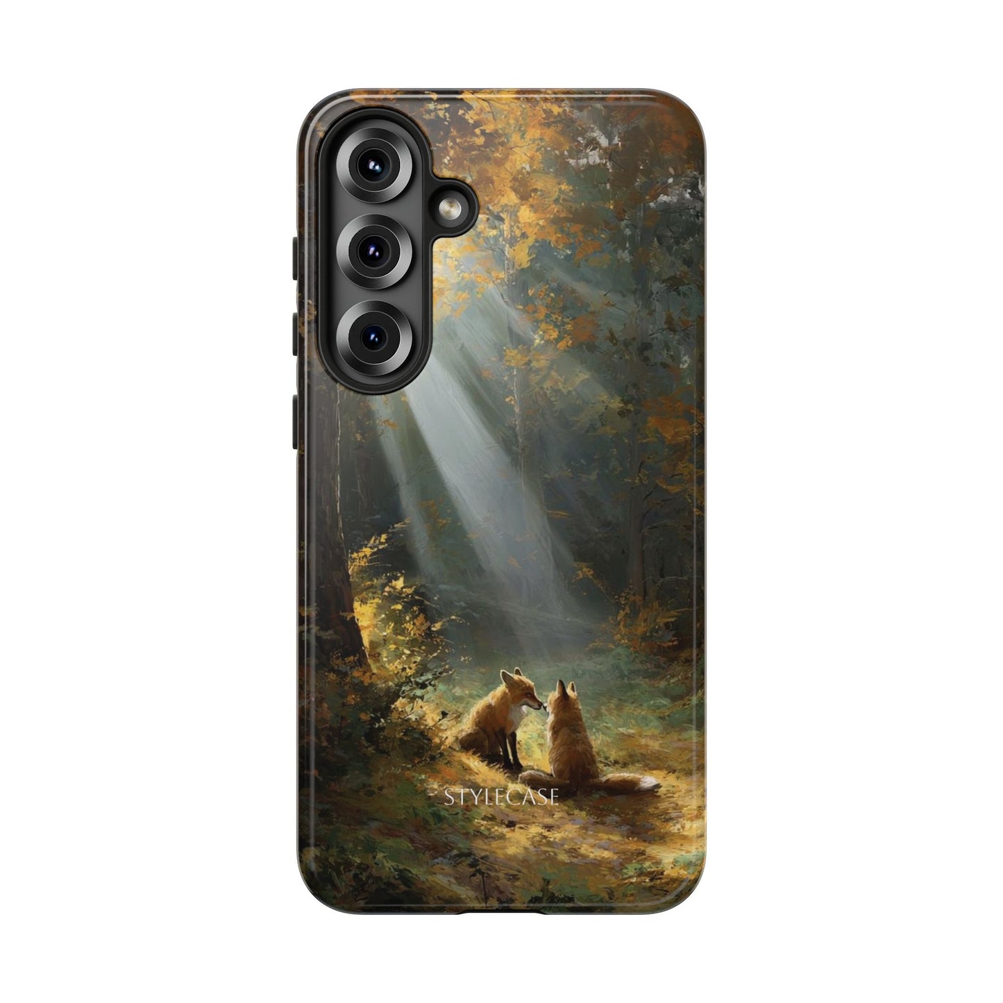 Foxes Sunbeam Forest Phone Case — Premium Protective Cover