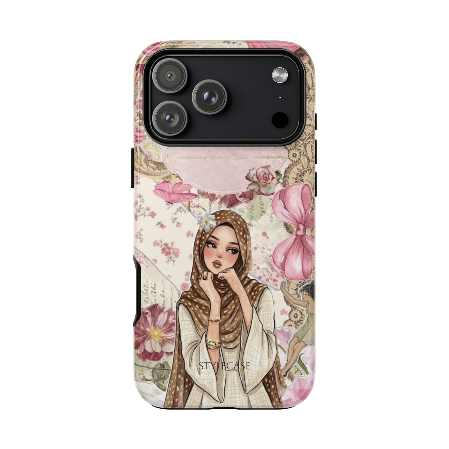 Hijab Girl Phone Case — Pink Vintage Samsung And Iphone Tough Case