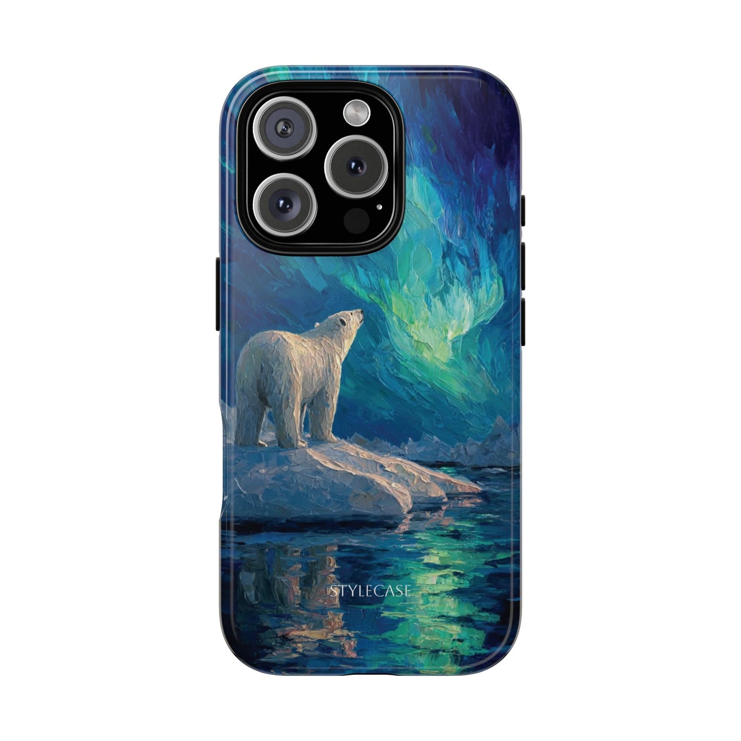 Aurora Night Phone Case — Polar Bear Protective iPhone And Samsung Cover