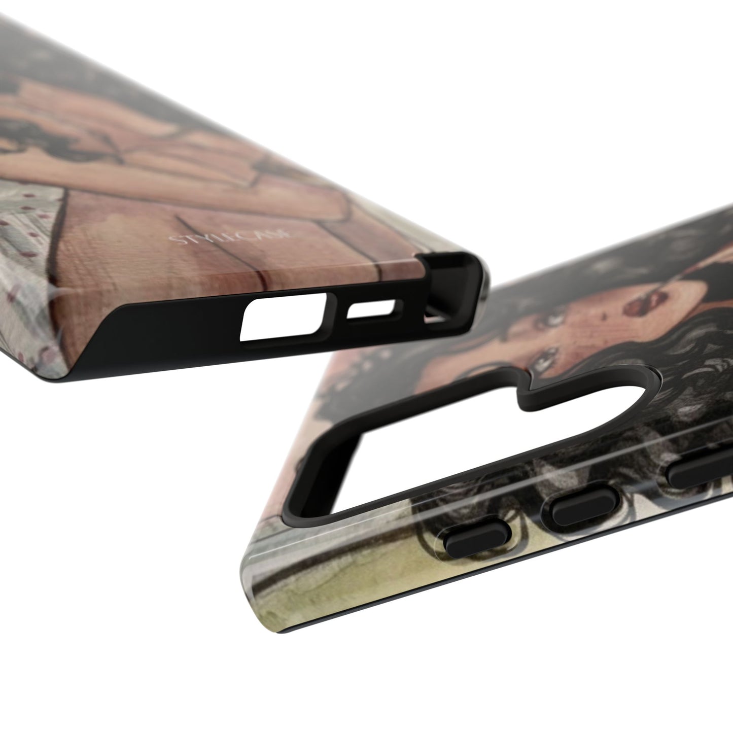 Curly-Haired Woman Phone Case – Vintage Vibe Premium Tough Case