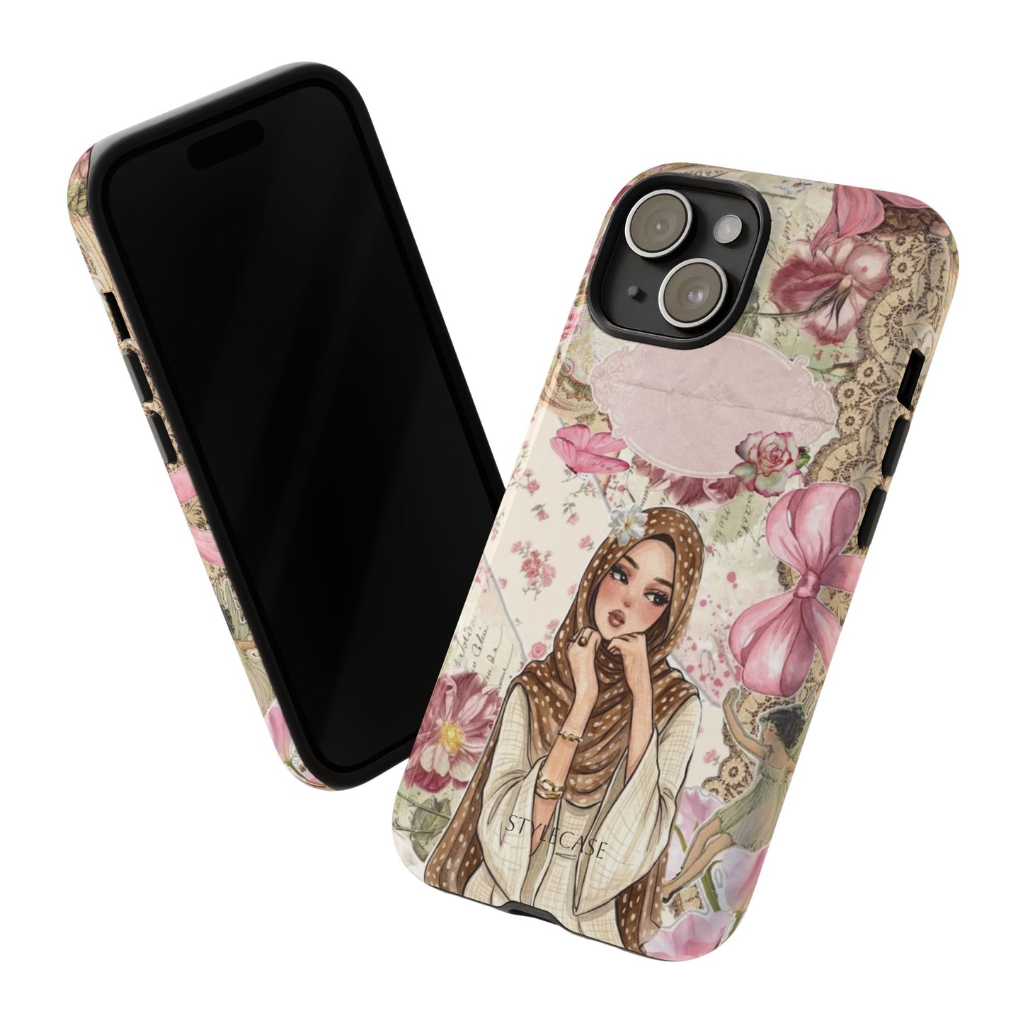 Hijab Girl Phone Case — Pink Vintage Samsung And Iphone Tough Case